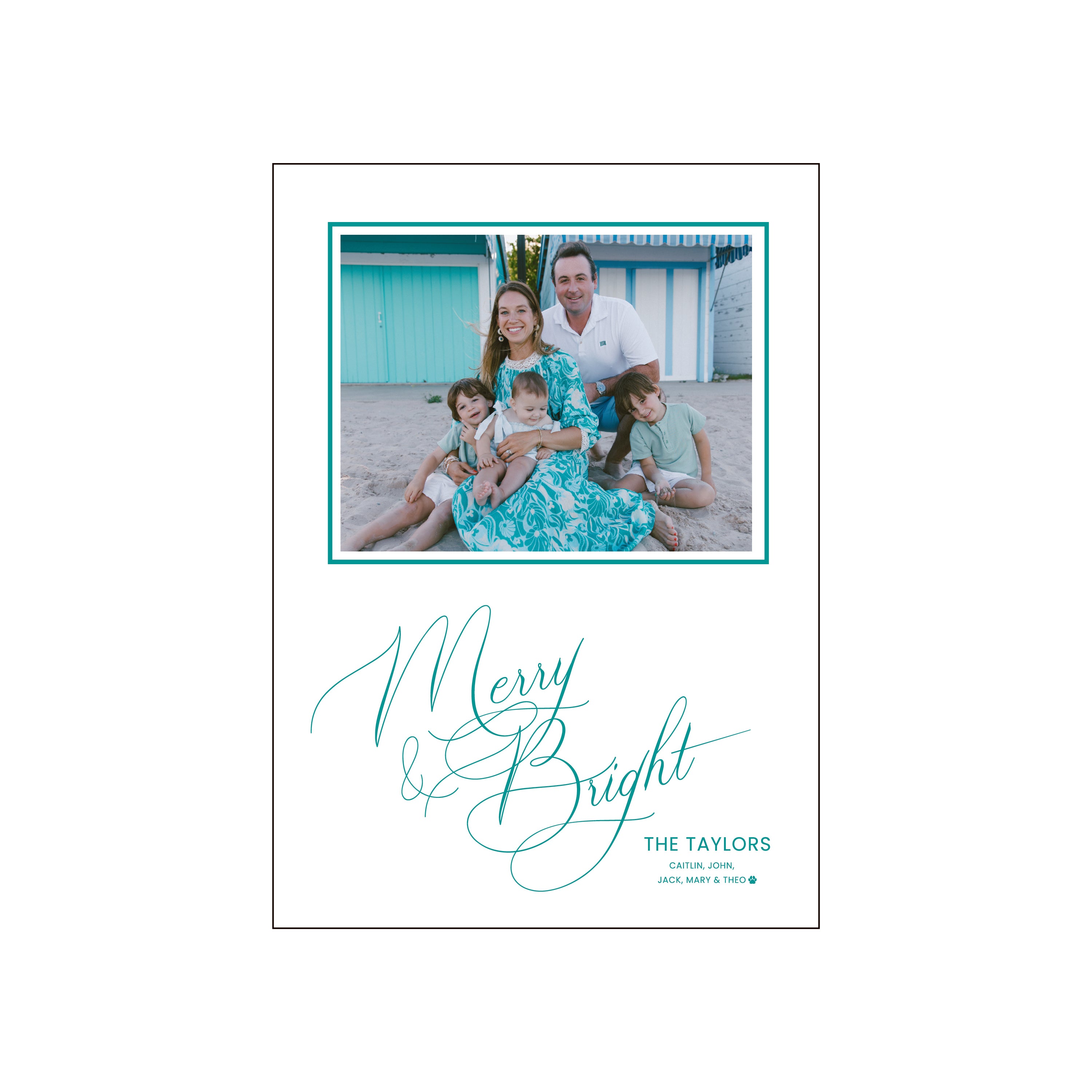 merry and bright script | holiday card | letterpress