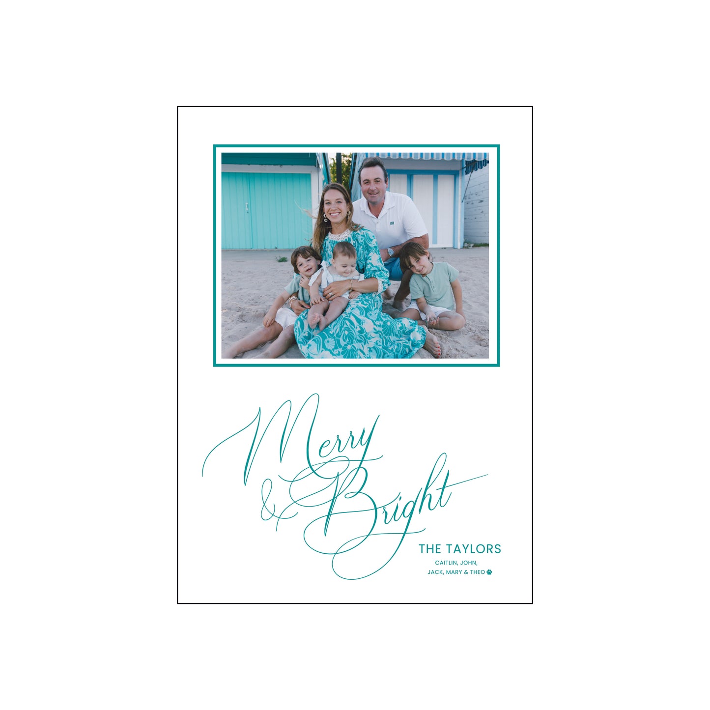 merry and bright script | holiday card | digital print