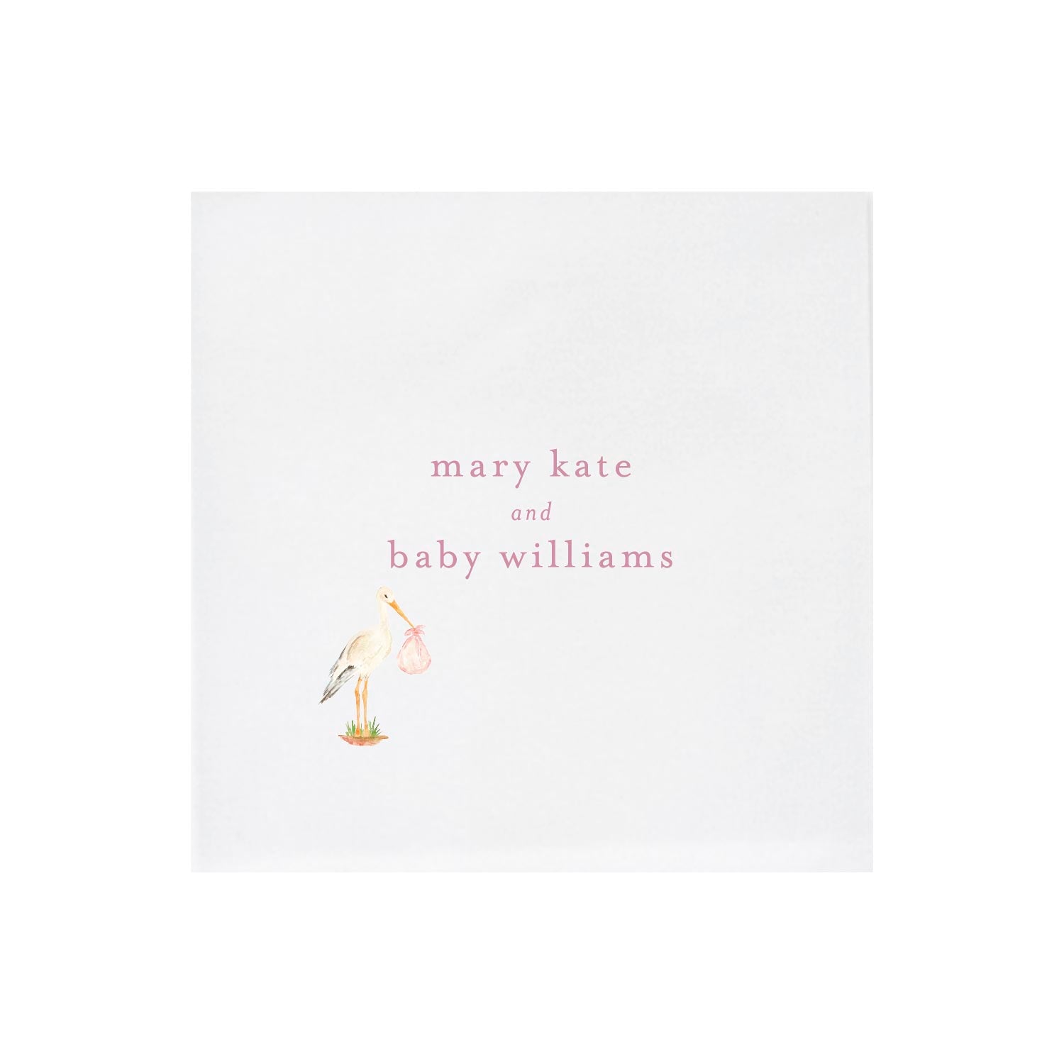 baby girl stork | napkins | 3ply or linen