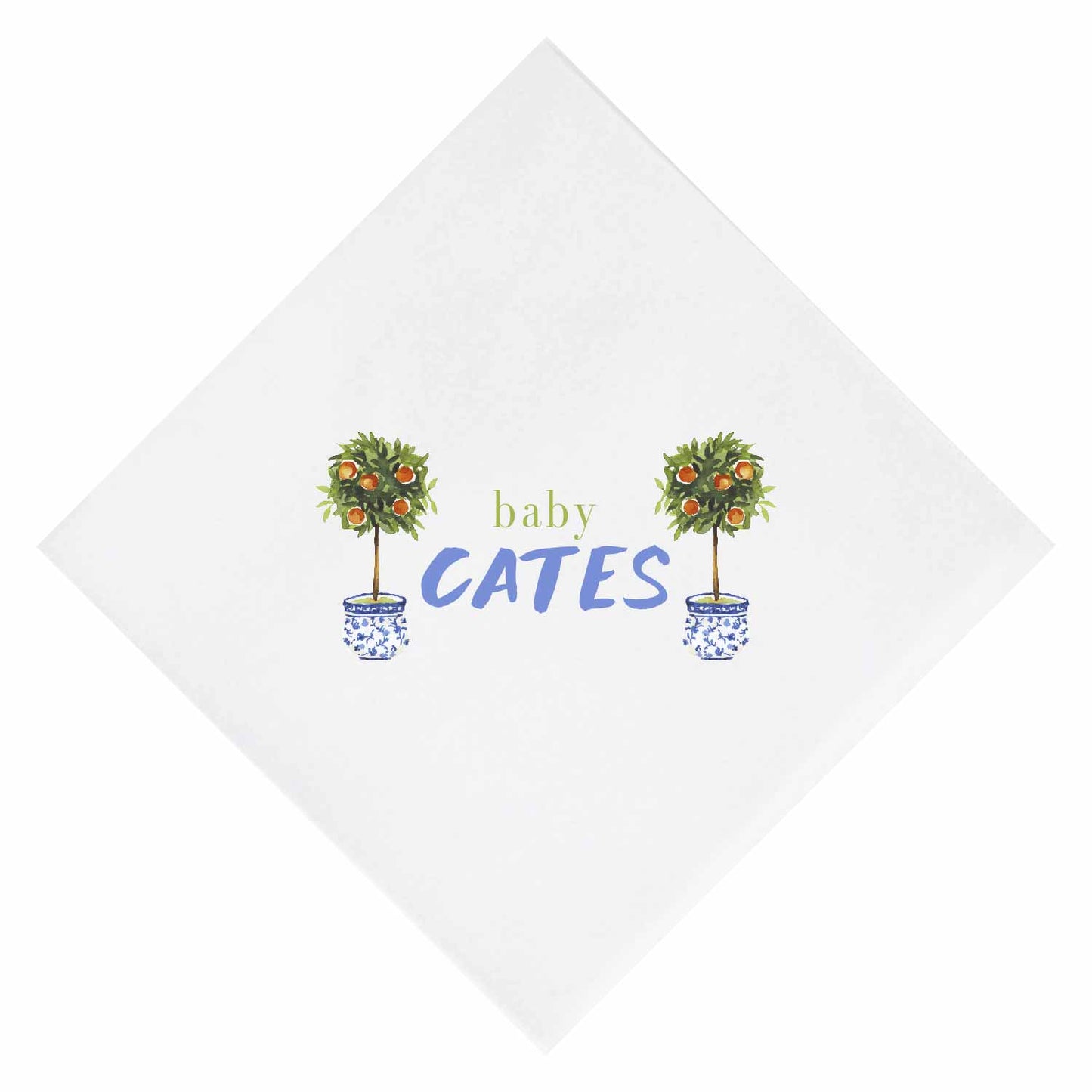 boxwood bow Personalized Cocktail Napkins