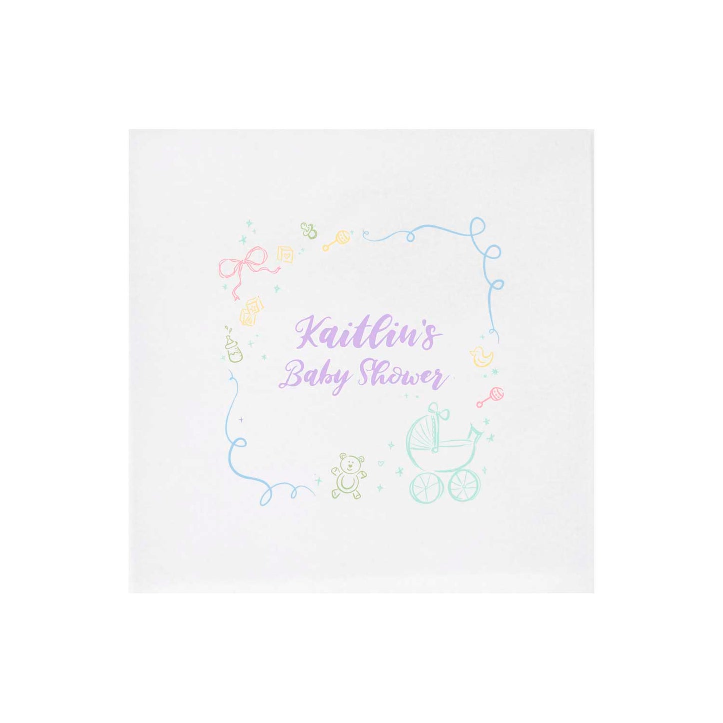 colorful baby | digital | napkins | 3ply or linen