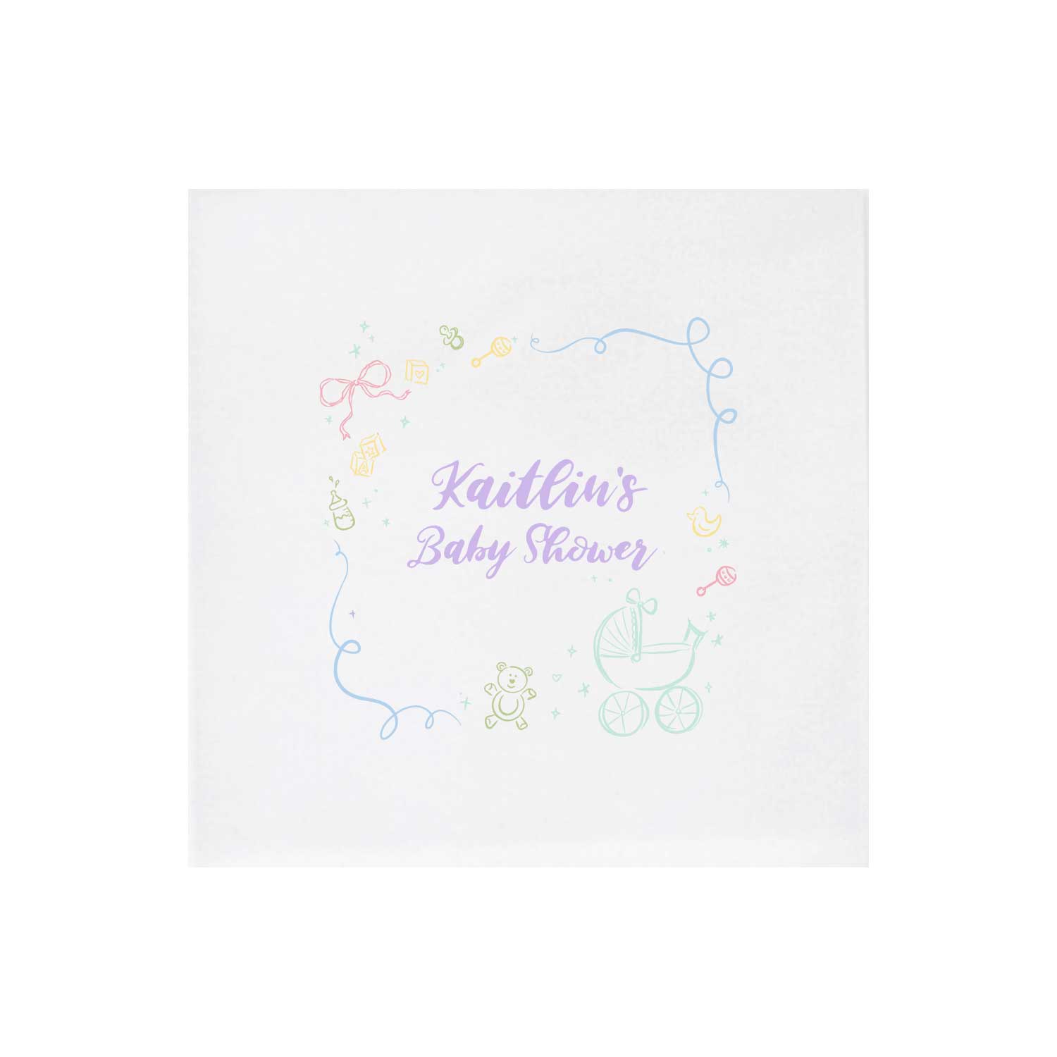 colorful baby | digital | napkins | 3ply or linen