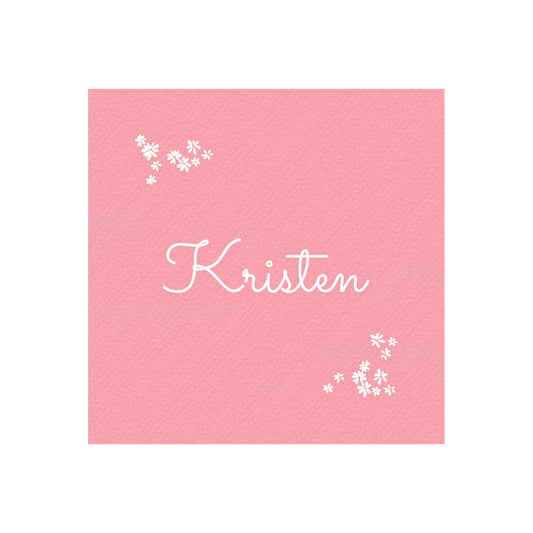 floral shower | beverage napkins | 3ply or linen