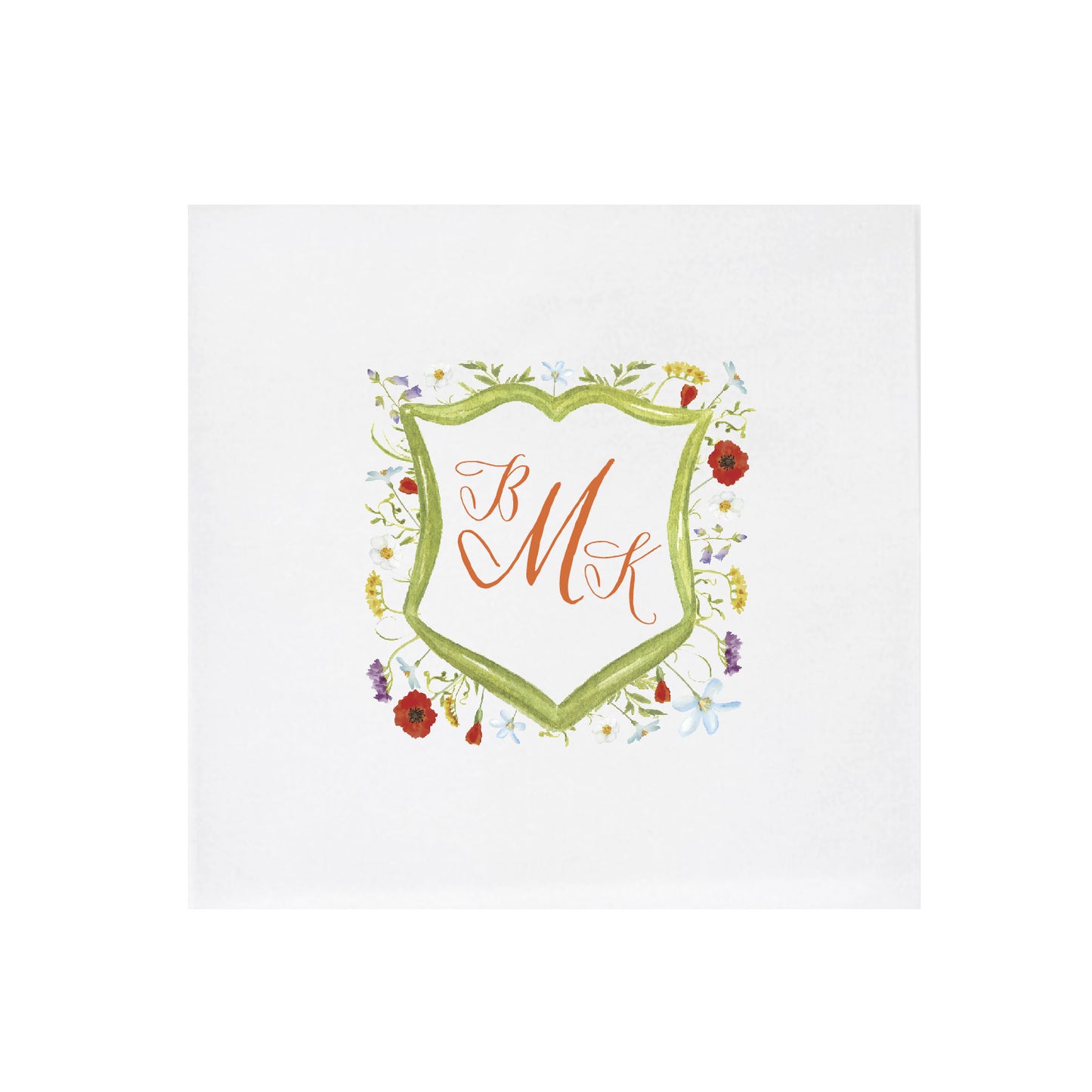 poppy crest | digital | napkins | 3ply or linen
