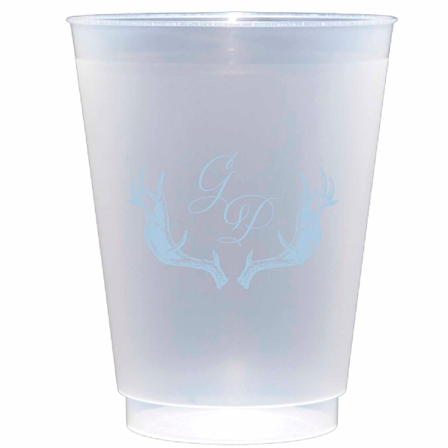 BPersonalized antlers  | Frosted flex cup