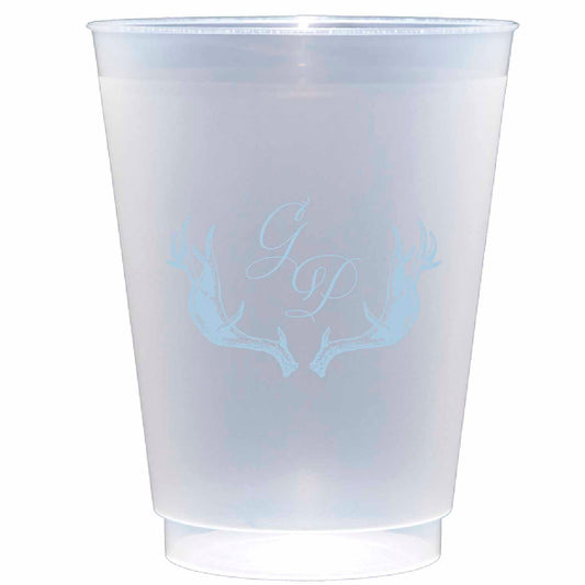 BPersonalized antlers  | Frosted flex cup