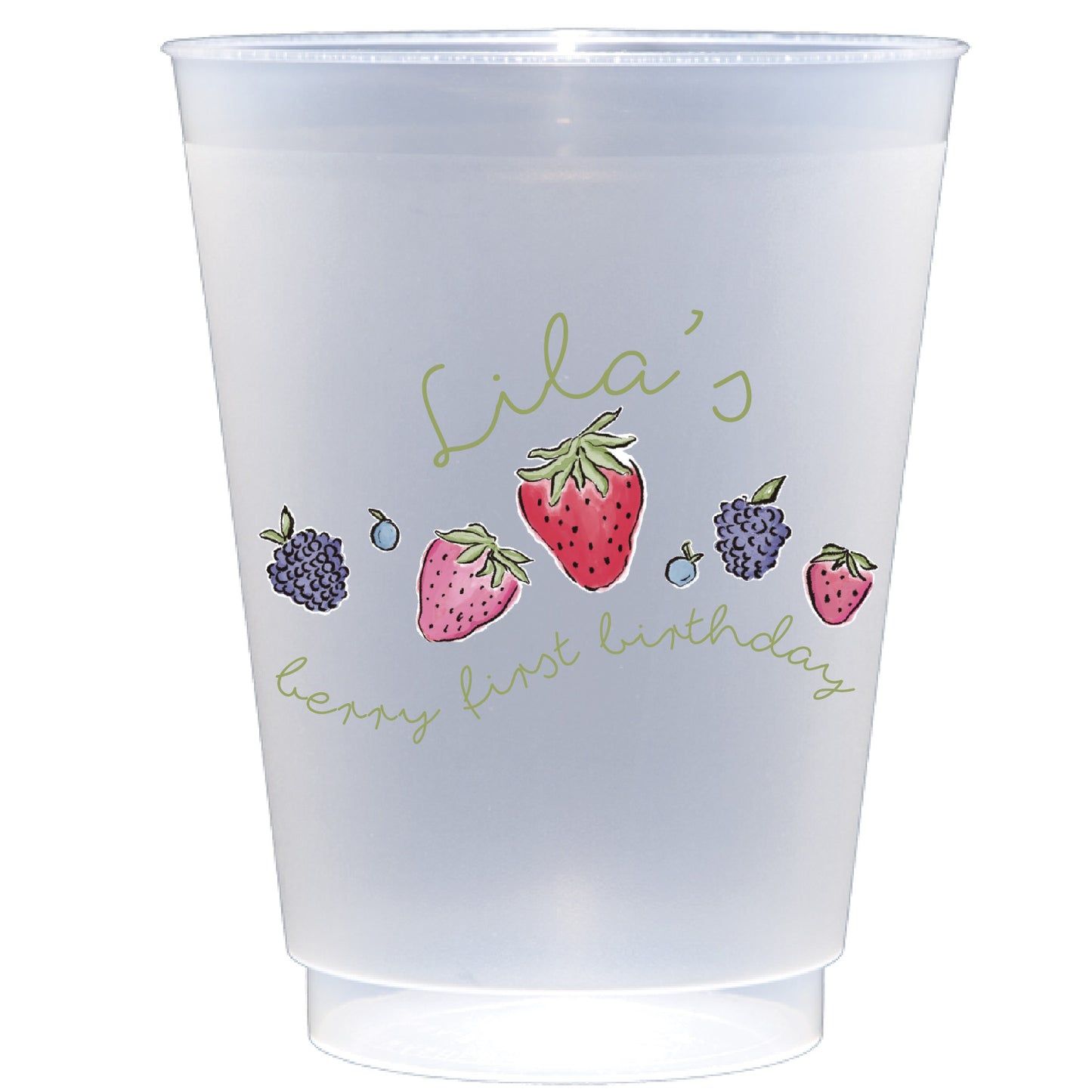 Personalized berry birthday | Frosted Flex Cup
