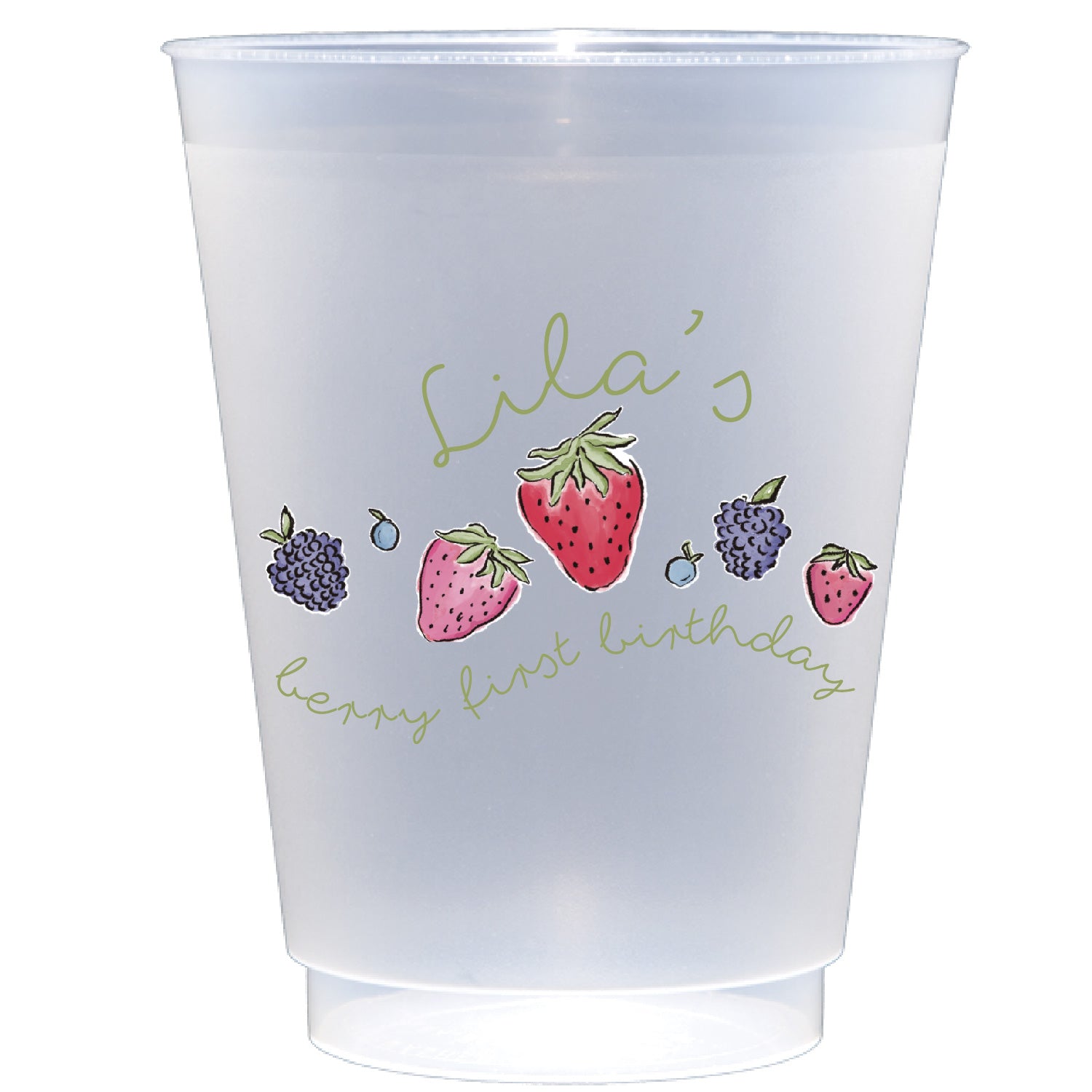 Personalized berry birthday | Frosted Flex Cup