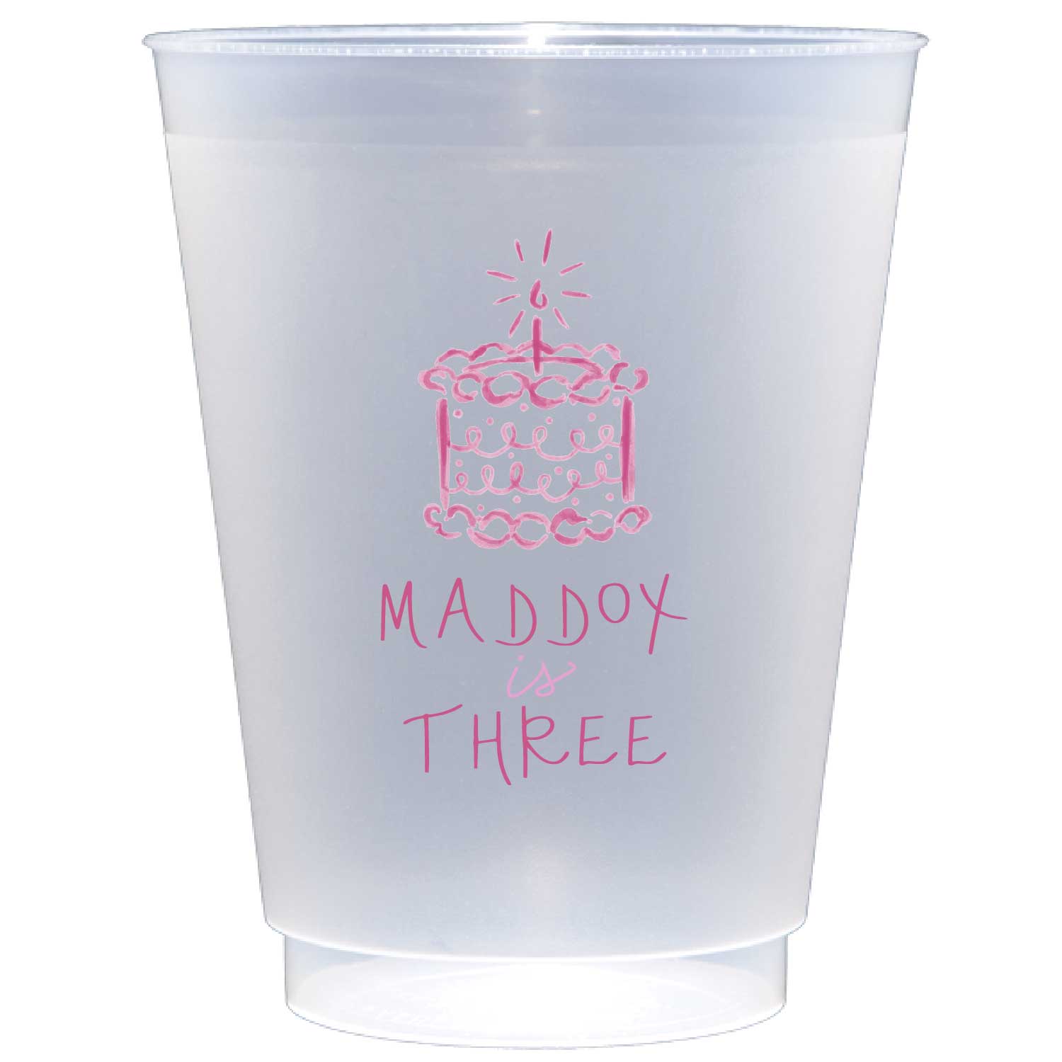 Personalized Birthday cake | Frosted Flex Cup