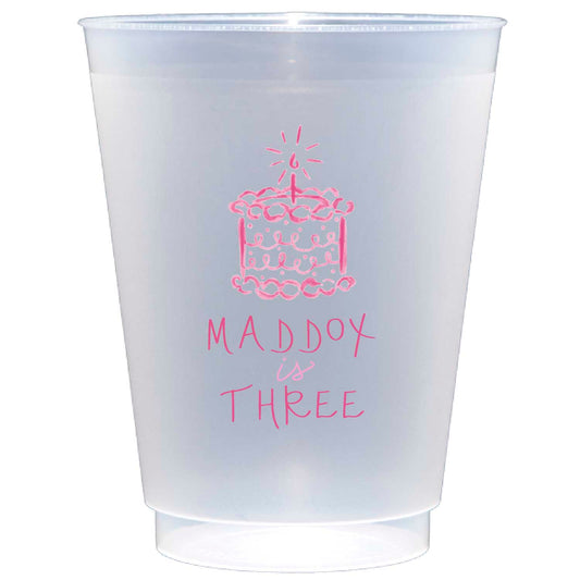 Personalized Birthday cake | Frosted Flex Cup