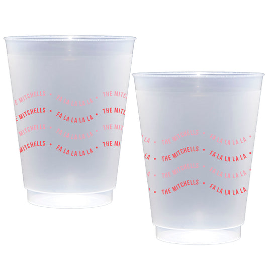 Personalized fa la la la | Frosted Flex Cup