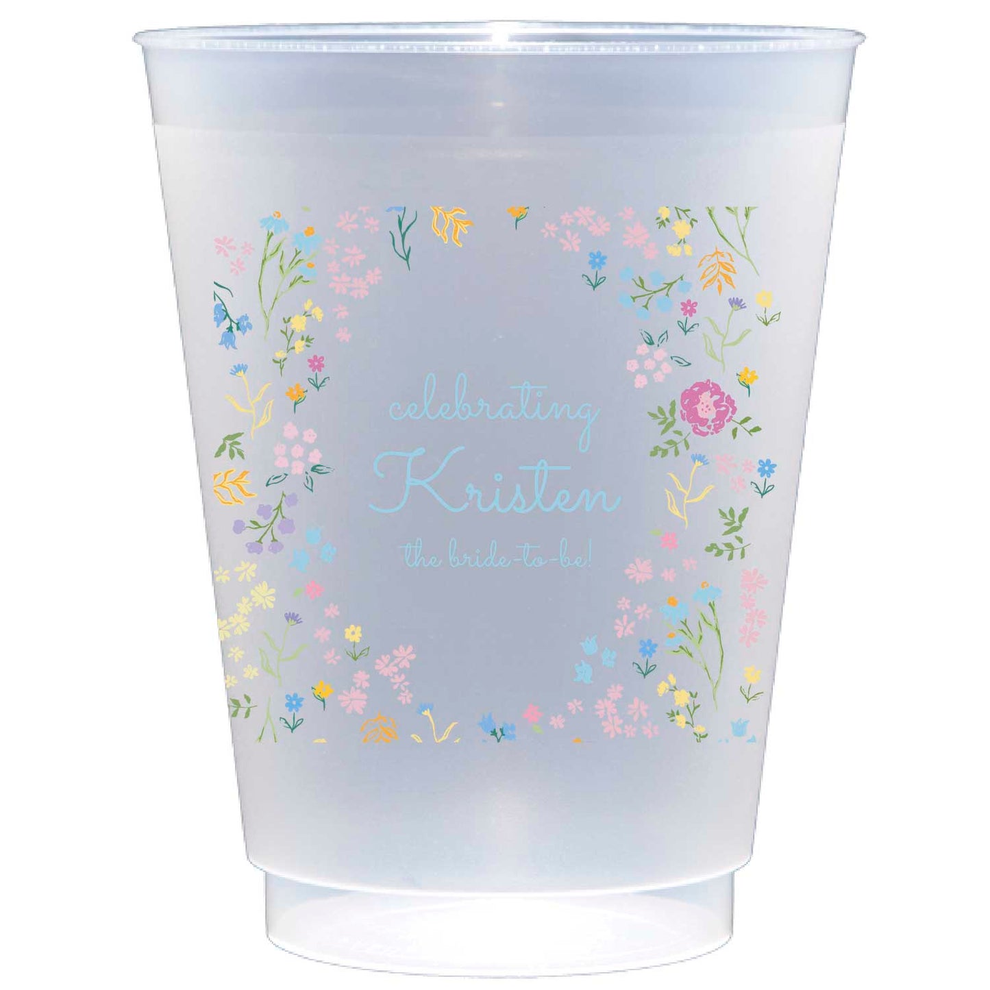 Personalized florals | Frosted Flex Cup