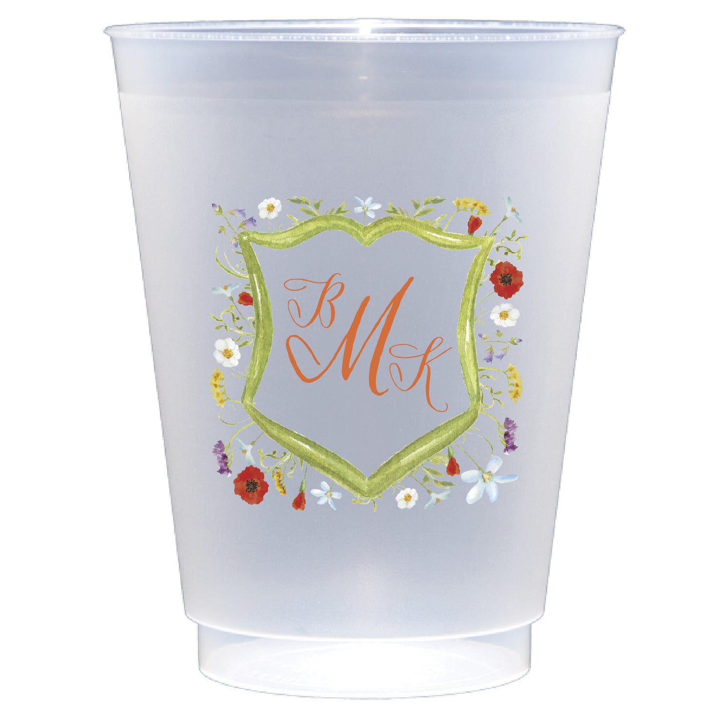 Personalized flower crest | Frosted Flex Cup