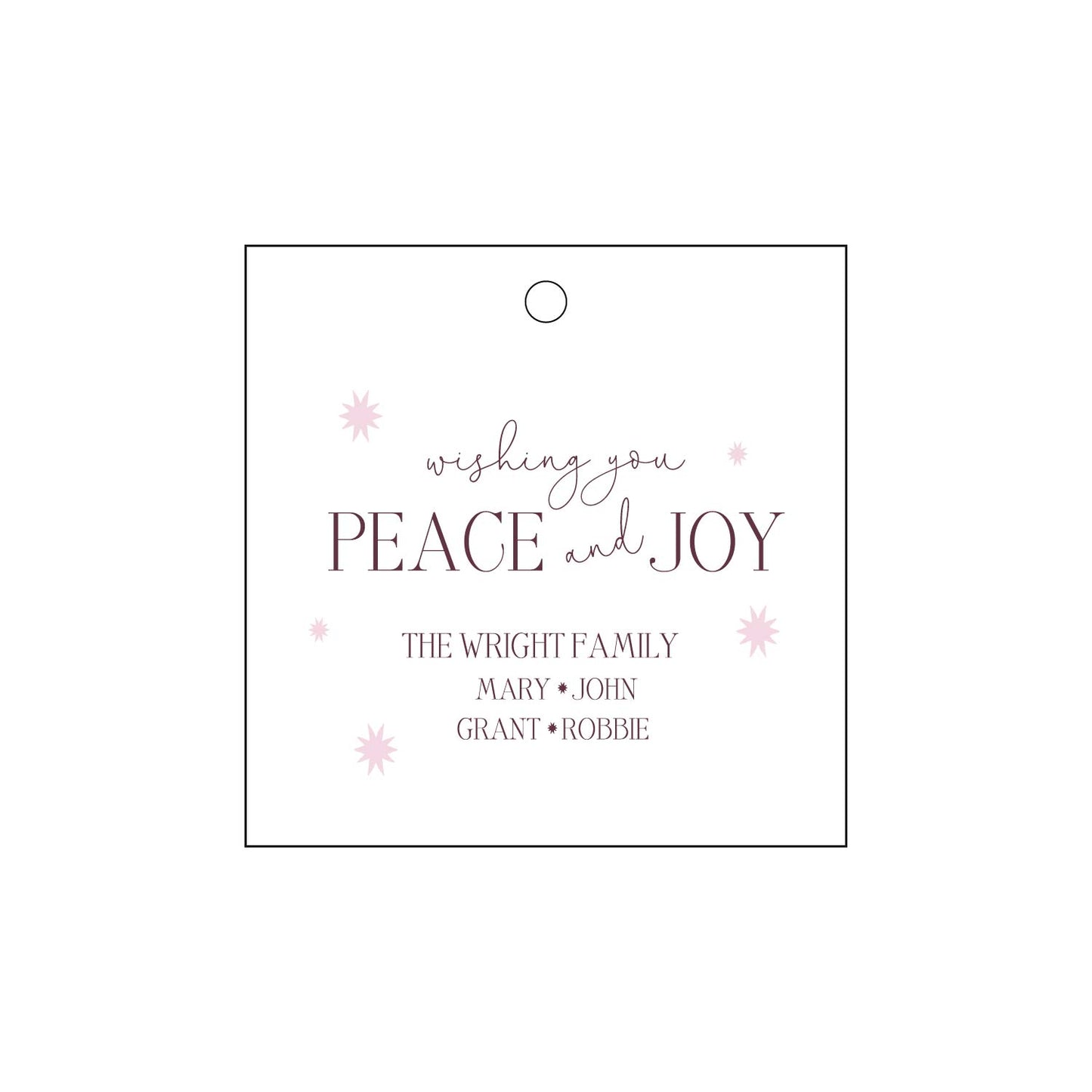 pink and berry starburst | gift tags