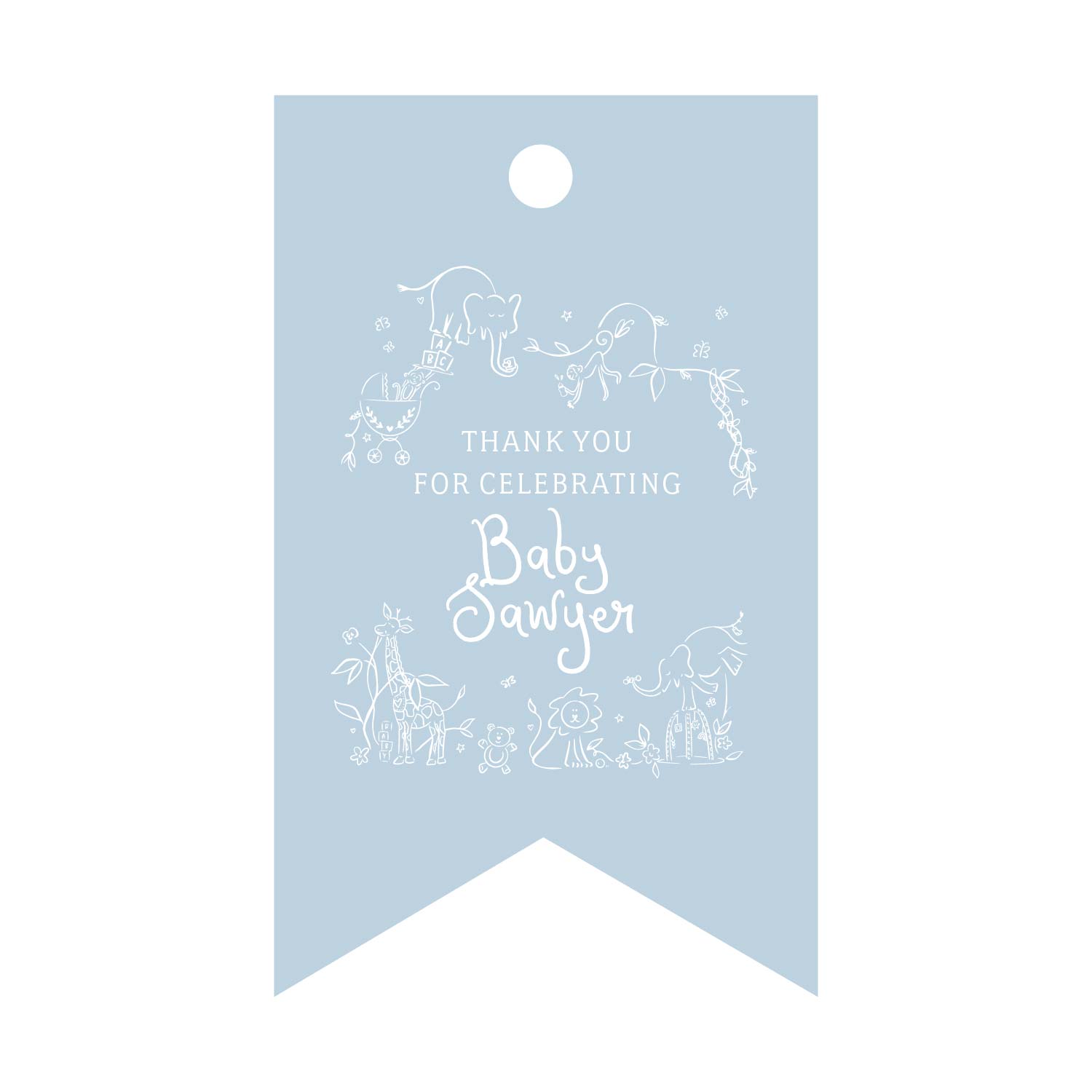 wild about baby | gift tags | specialty printing