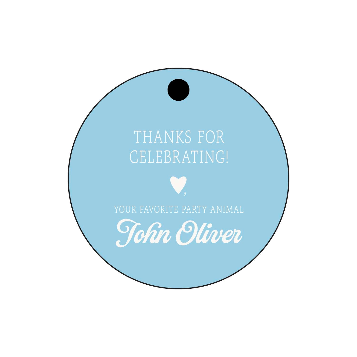 party animals blue | gift tags | specialty printing