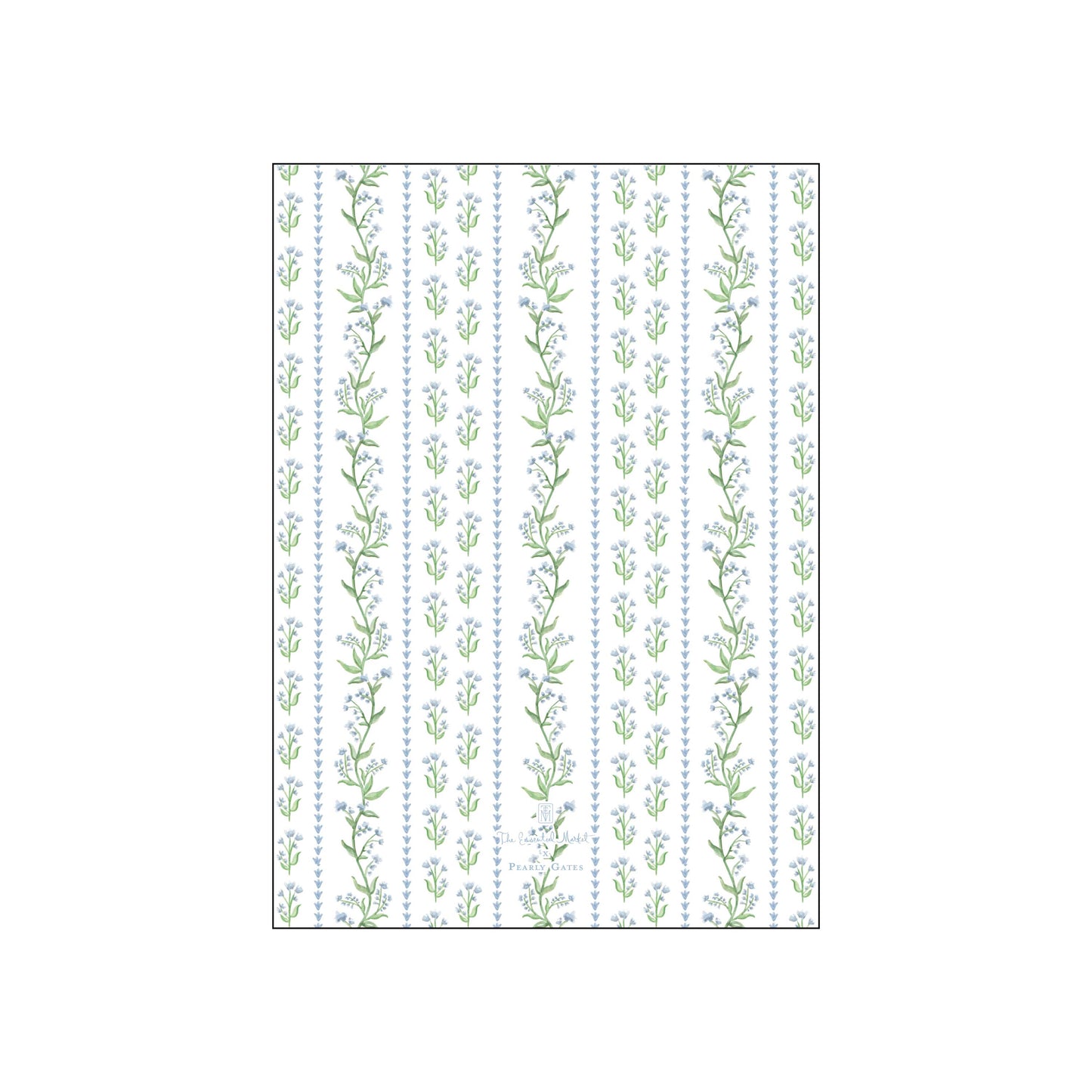 blue floral | holiday card | pearly gates designs