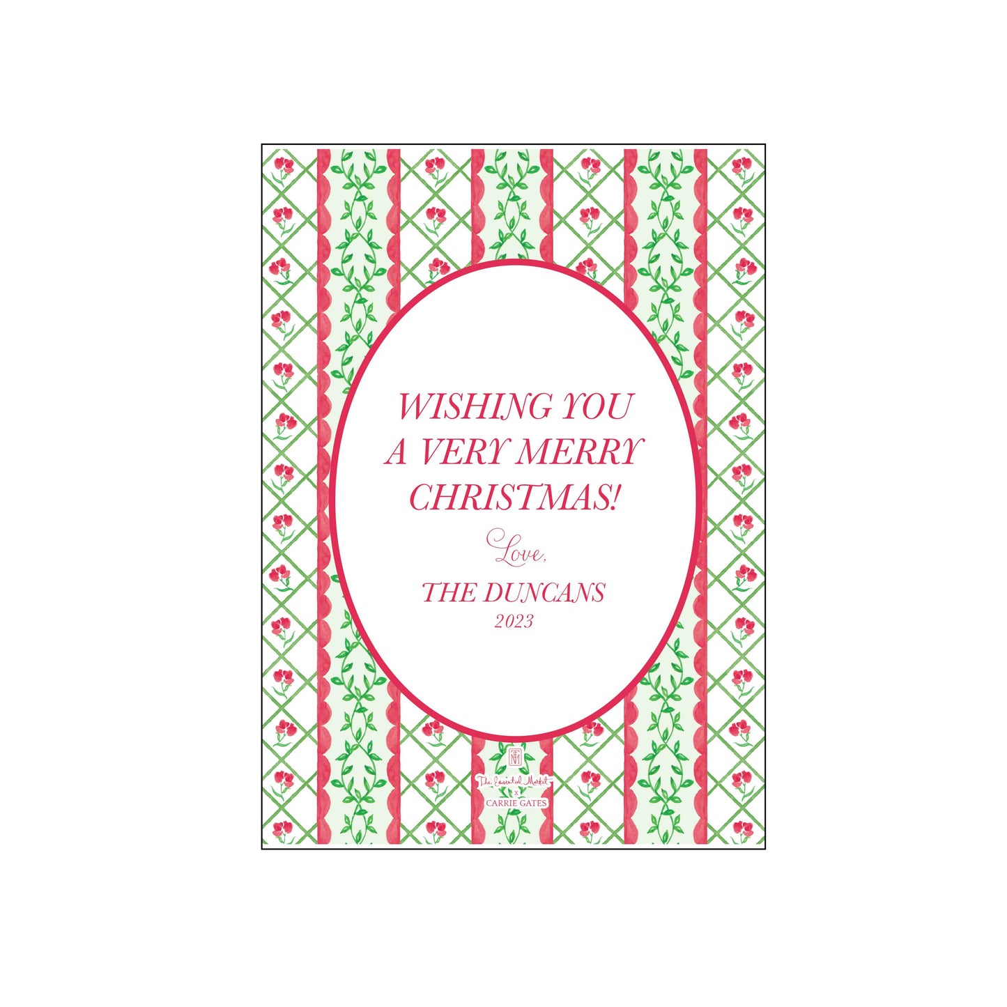 christmas trellis | holiday card | pearly gates designs