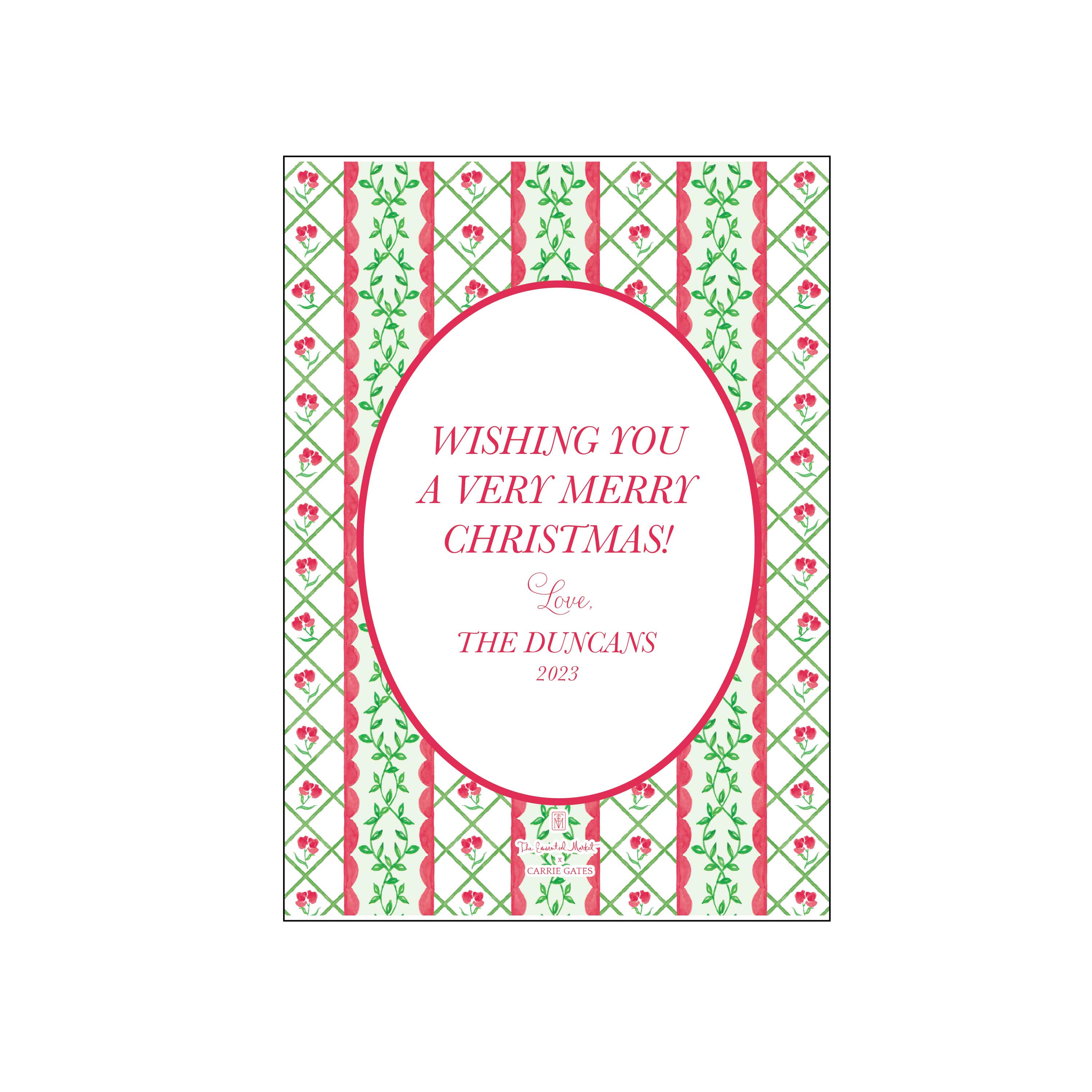 christmas trellis | holiday card | pearly gates designs