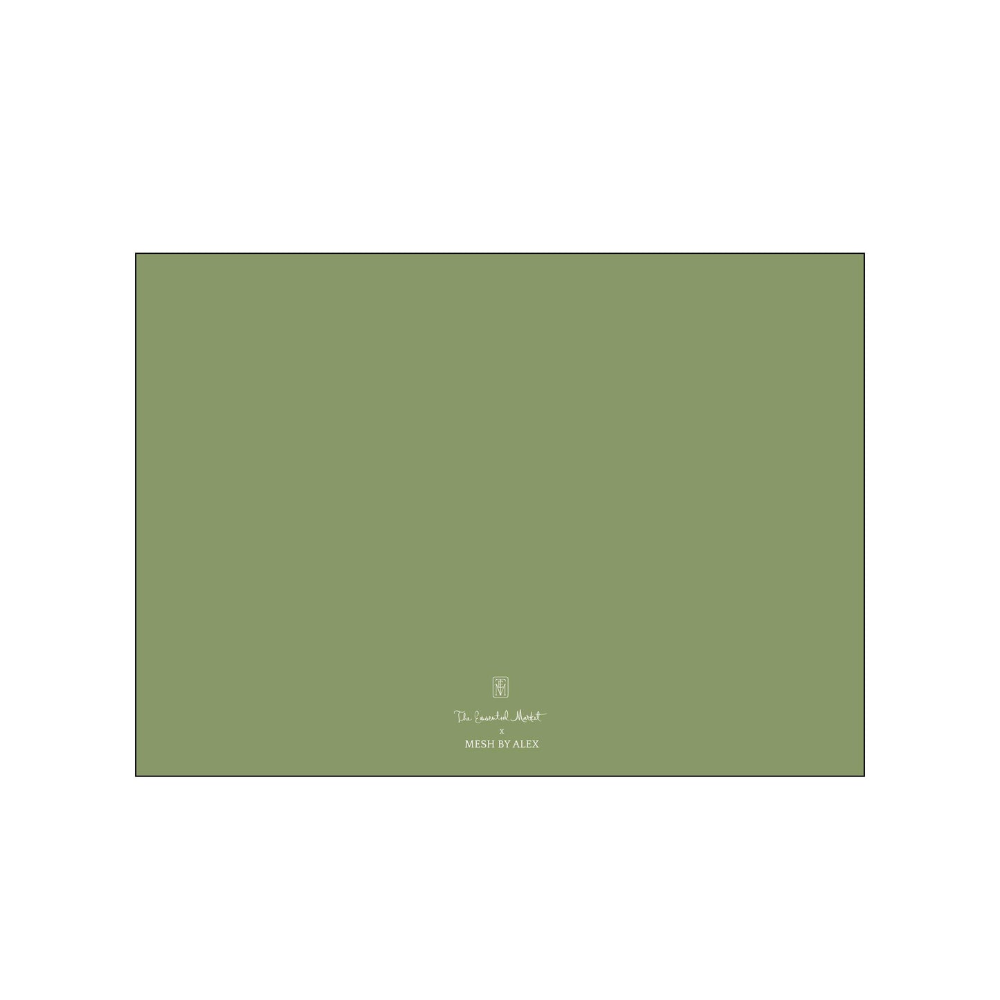 green and white christmas | horizontal | holiday card | mesh by alex