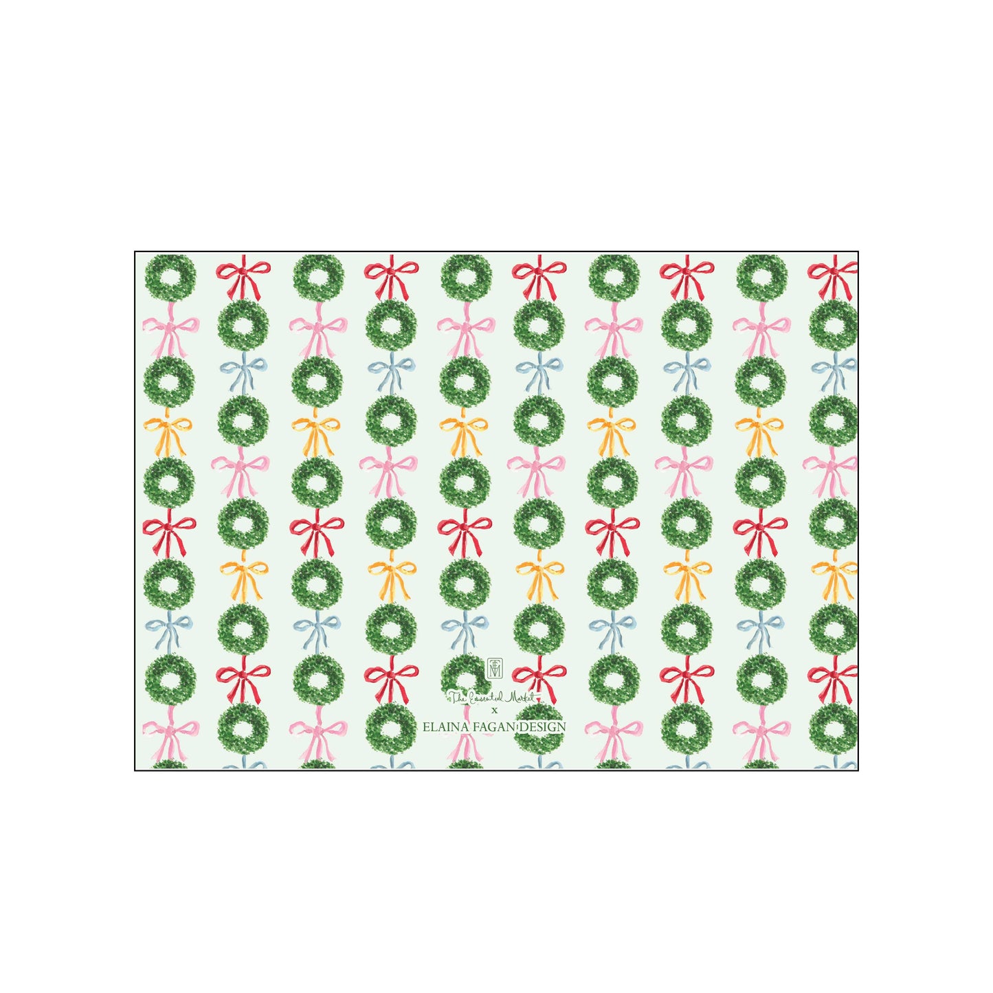 holiday boxwoods and bows | landscape | holiday card | elaina fagan design