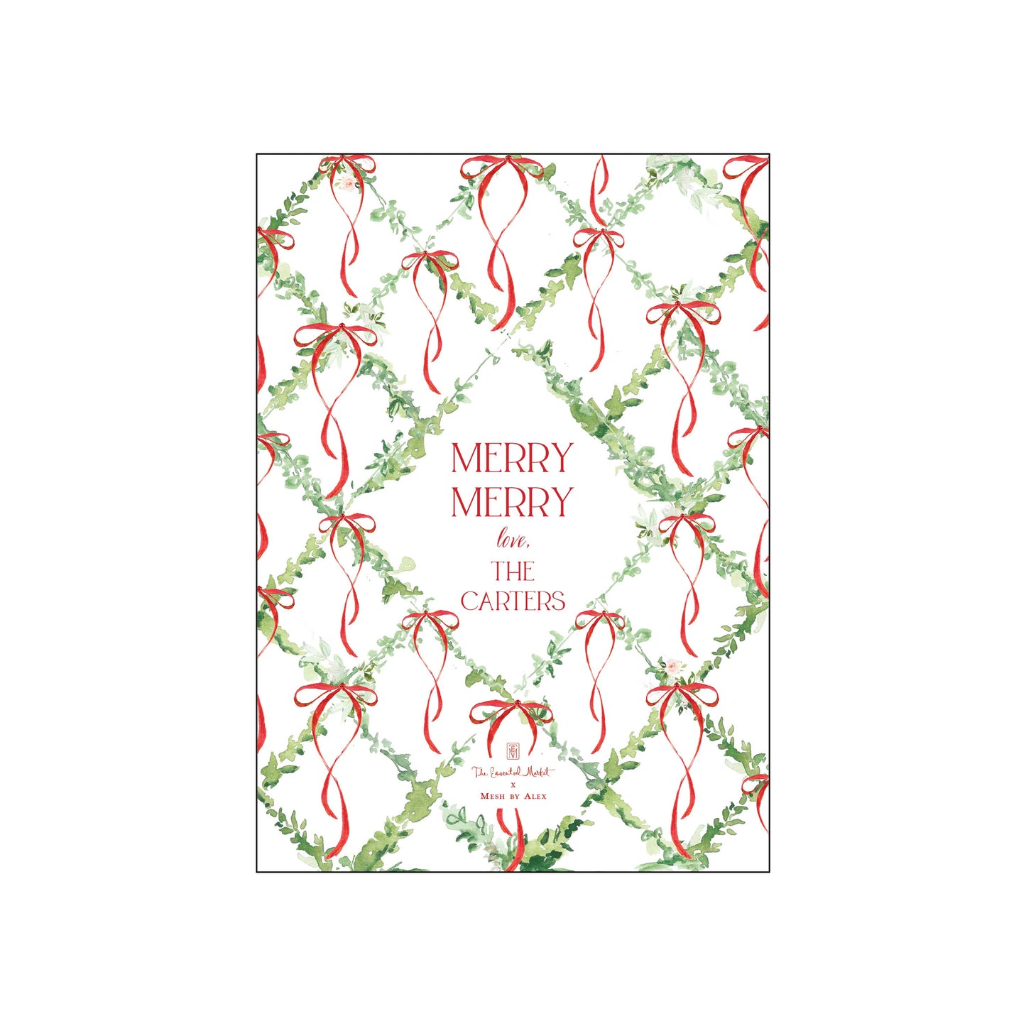 merry merry bows | holiday card | mesh by alex