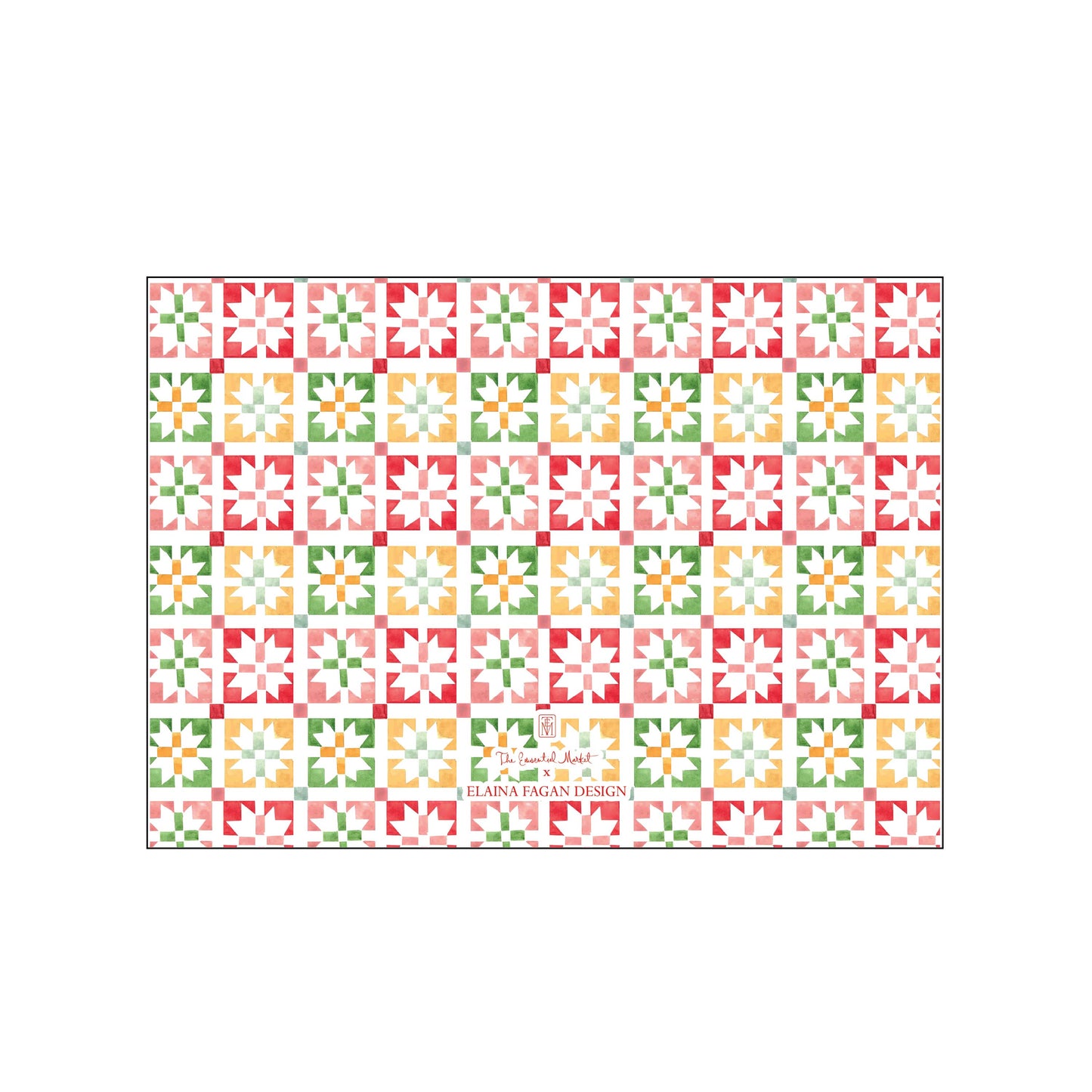 merry merry mosaic | landscape | holiday card | elaina fagan design