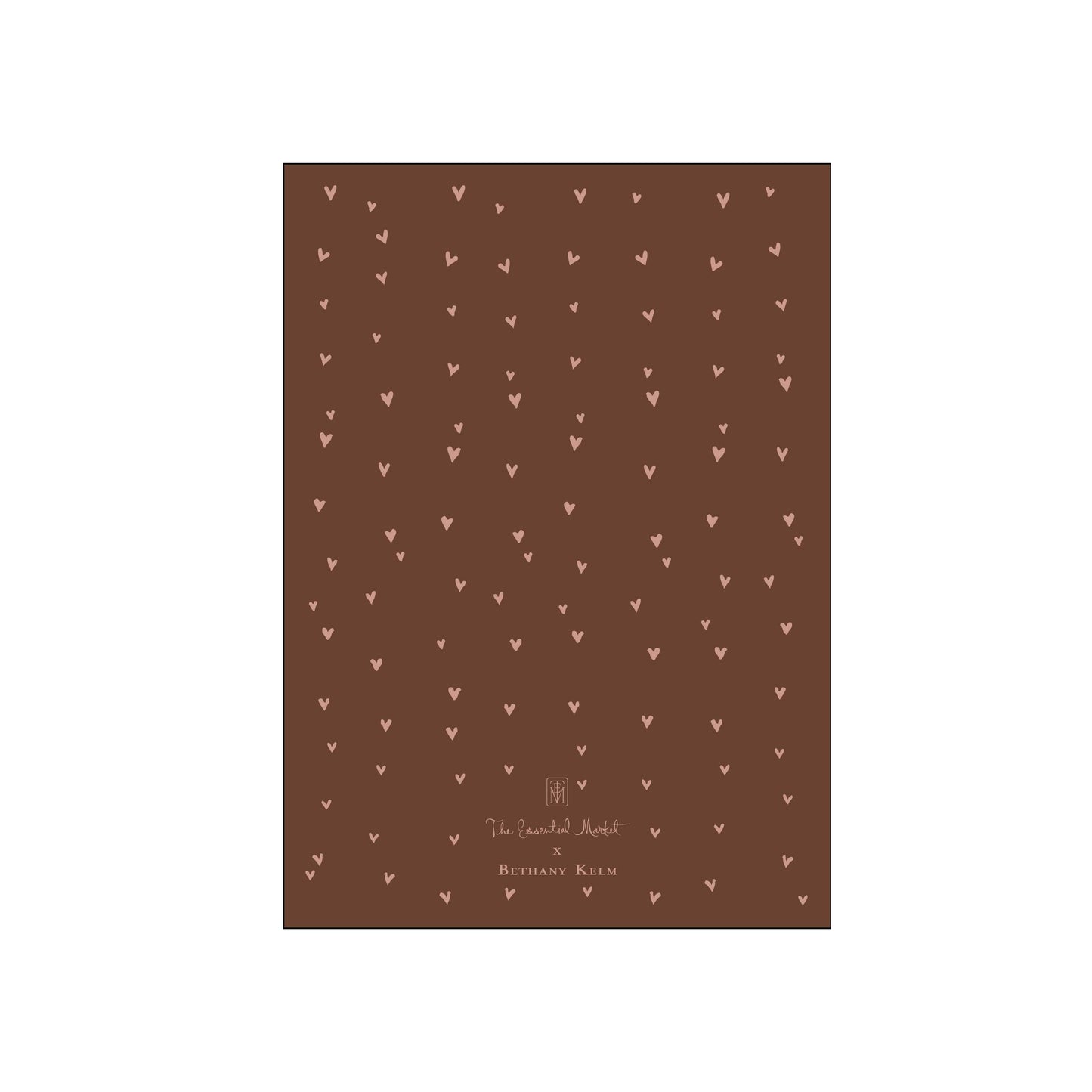 peace and love hearts | holiday card | foil-stamped