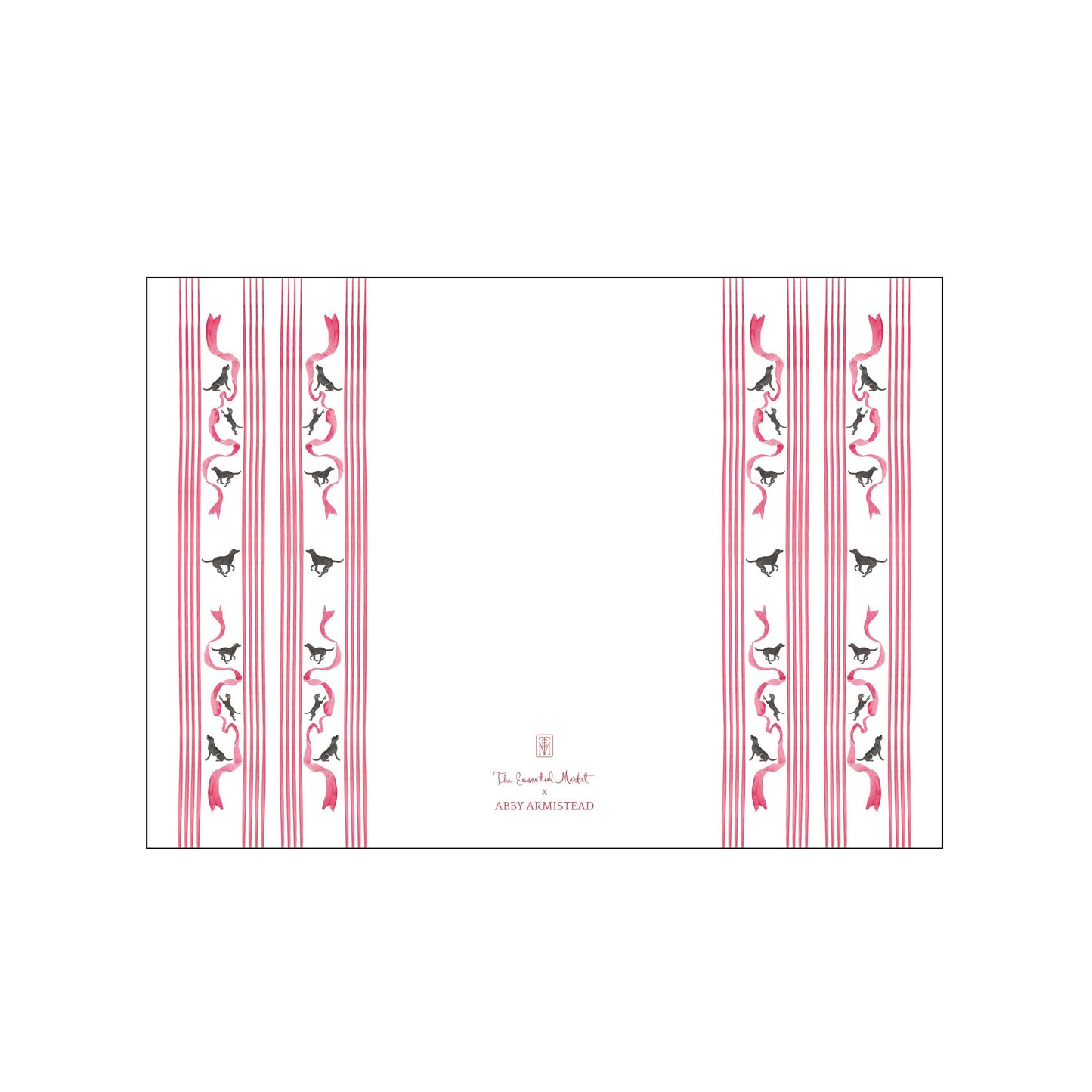 red ribbon dogs | holiday card | abby armistead