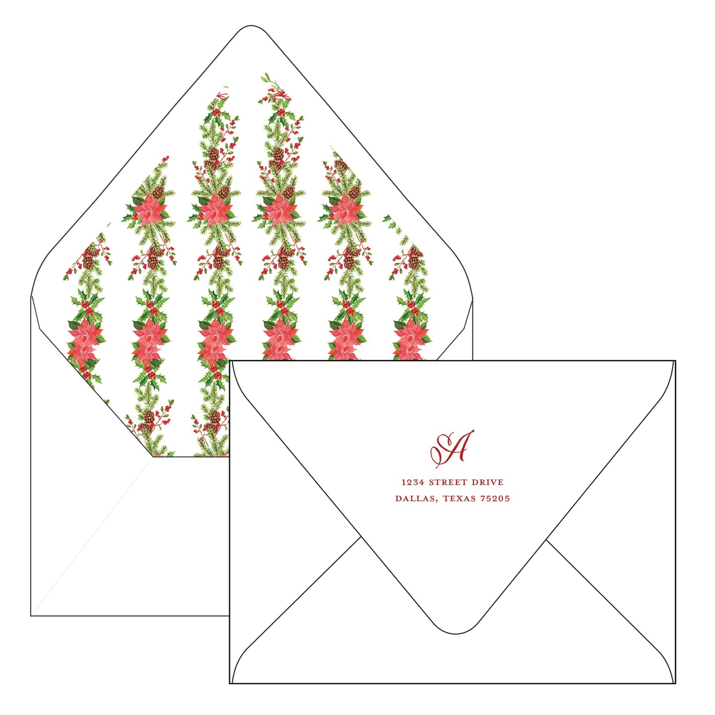 festive garland | holiday card | abby armistead