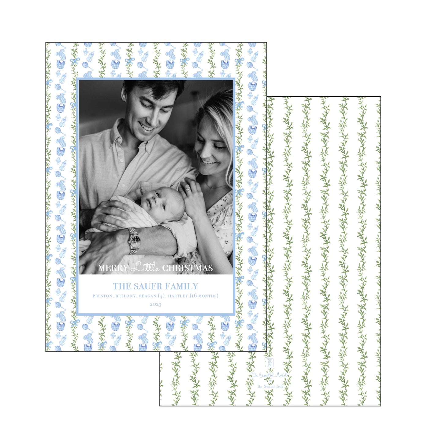 baby boy | holiday card | be sweet ink