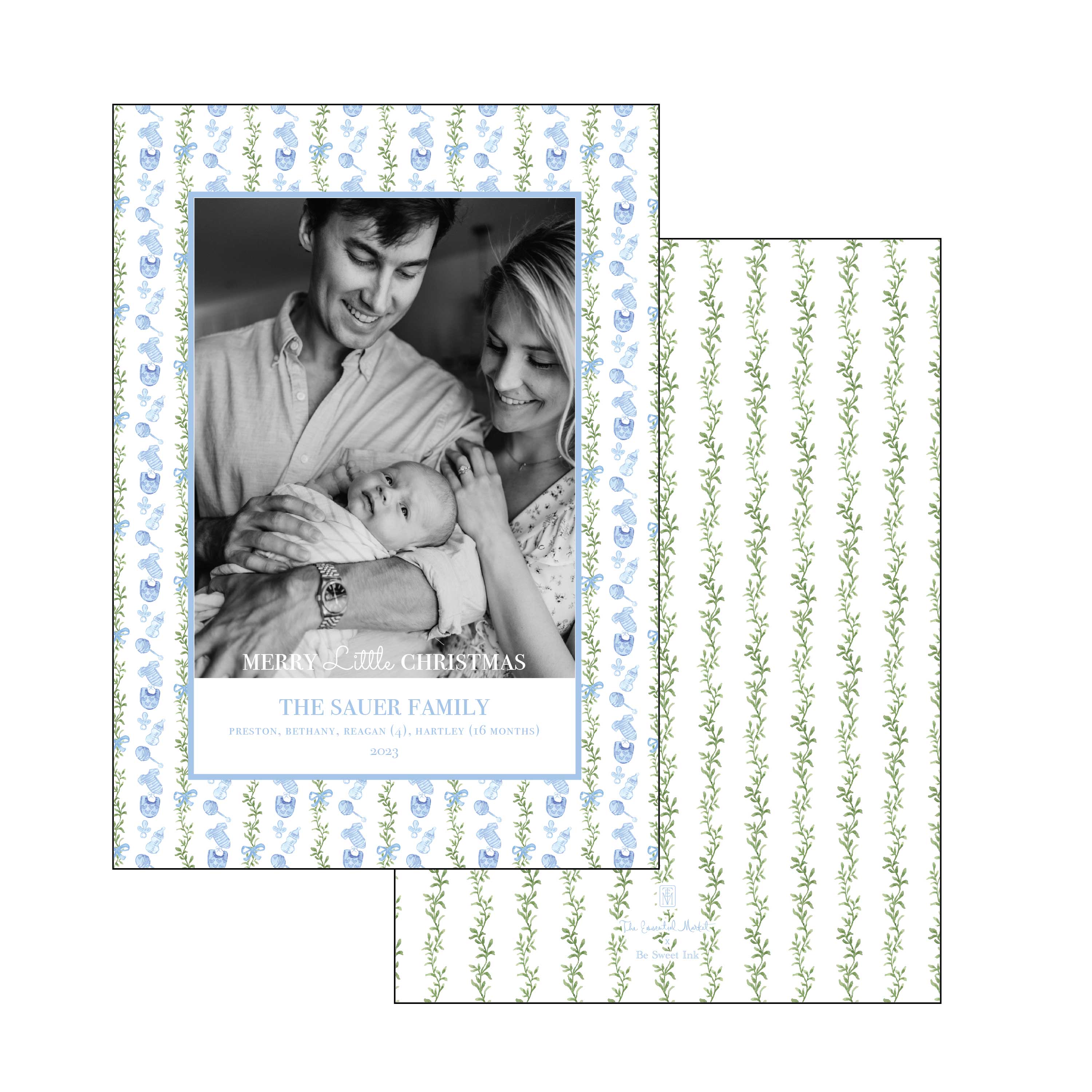 baby boy | holiday card | be sweet ink