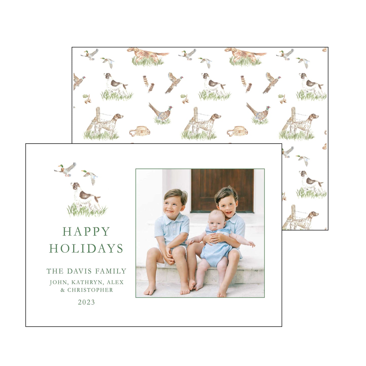 bird dogs | holiday card | pearly gates