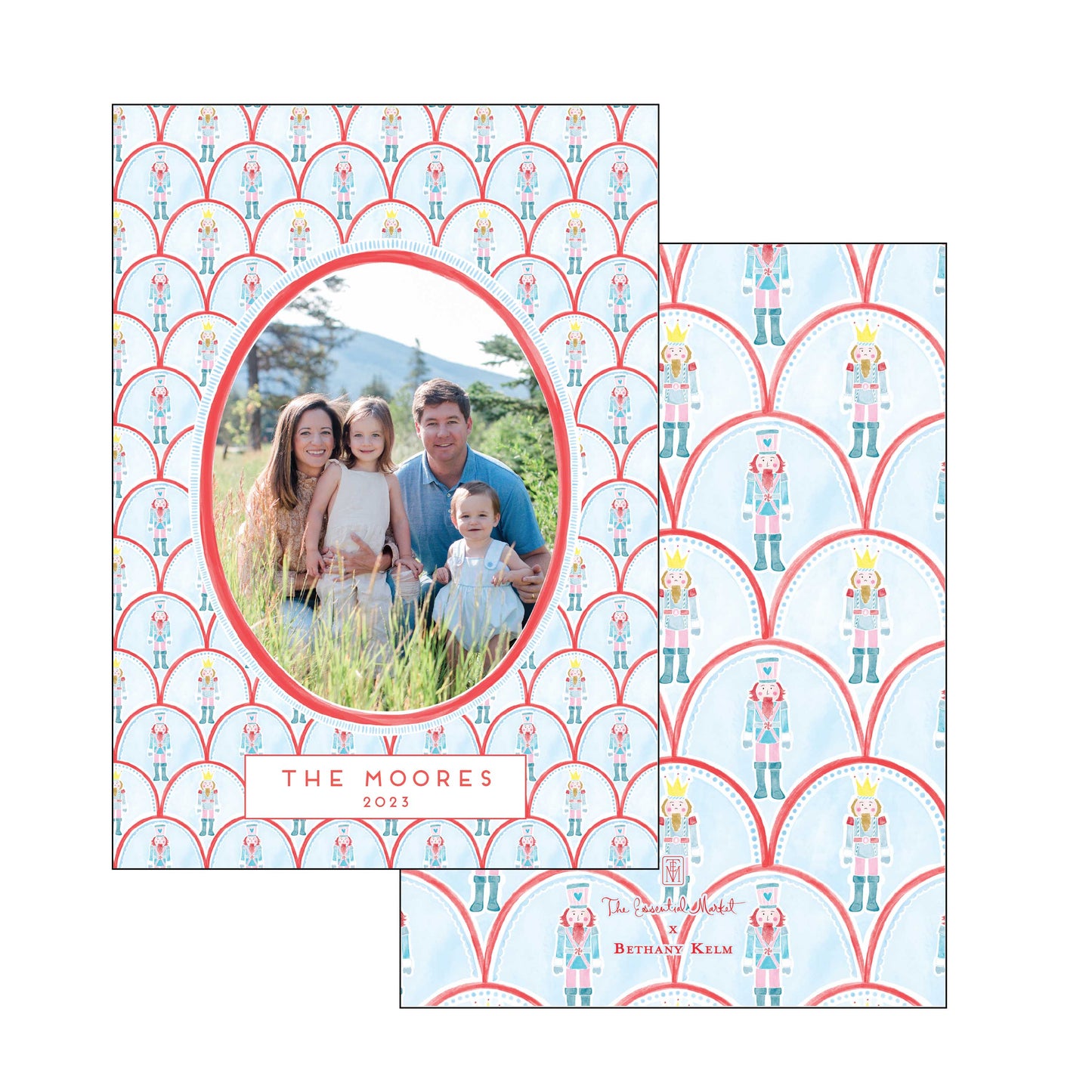 blue and red nutcrackers | holiday card | bethany kelm