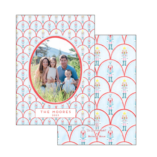 blue and red nutcrackers | holiday card | bethany kelm