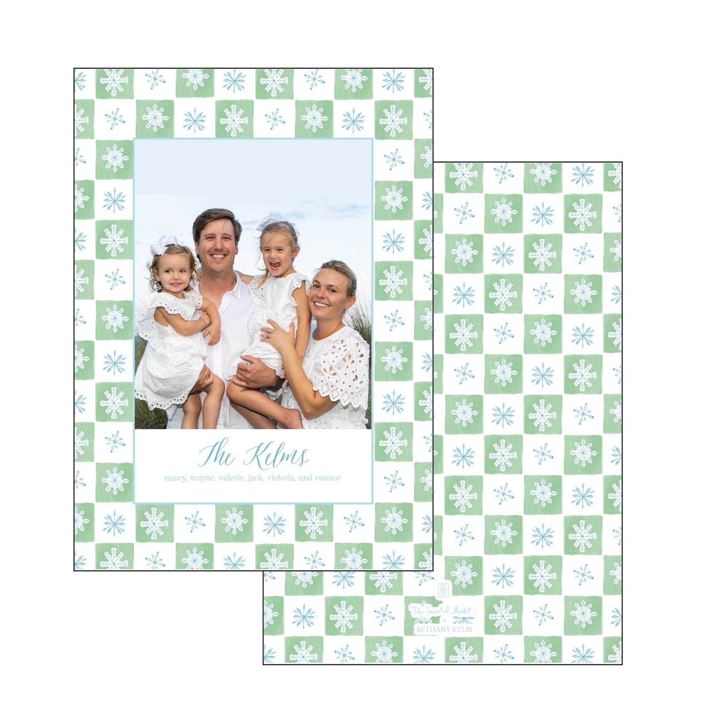 blue snowflakes | holiday card | bethany kelm