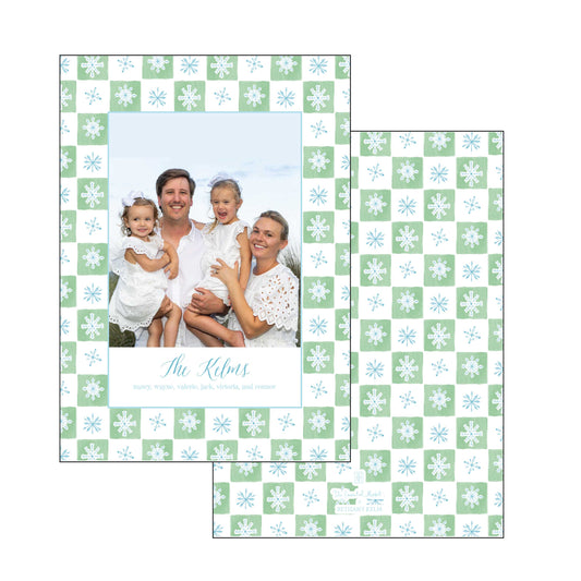 blue snowflakes | holiday card | bethany kelm