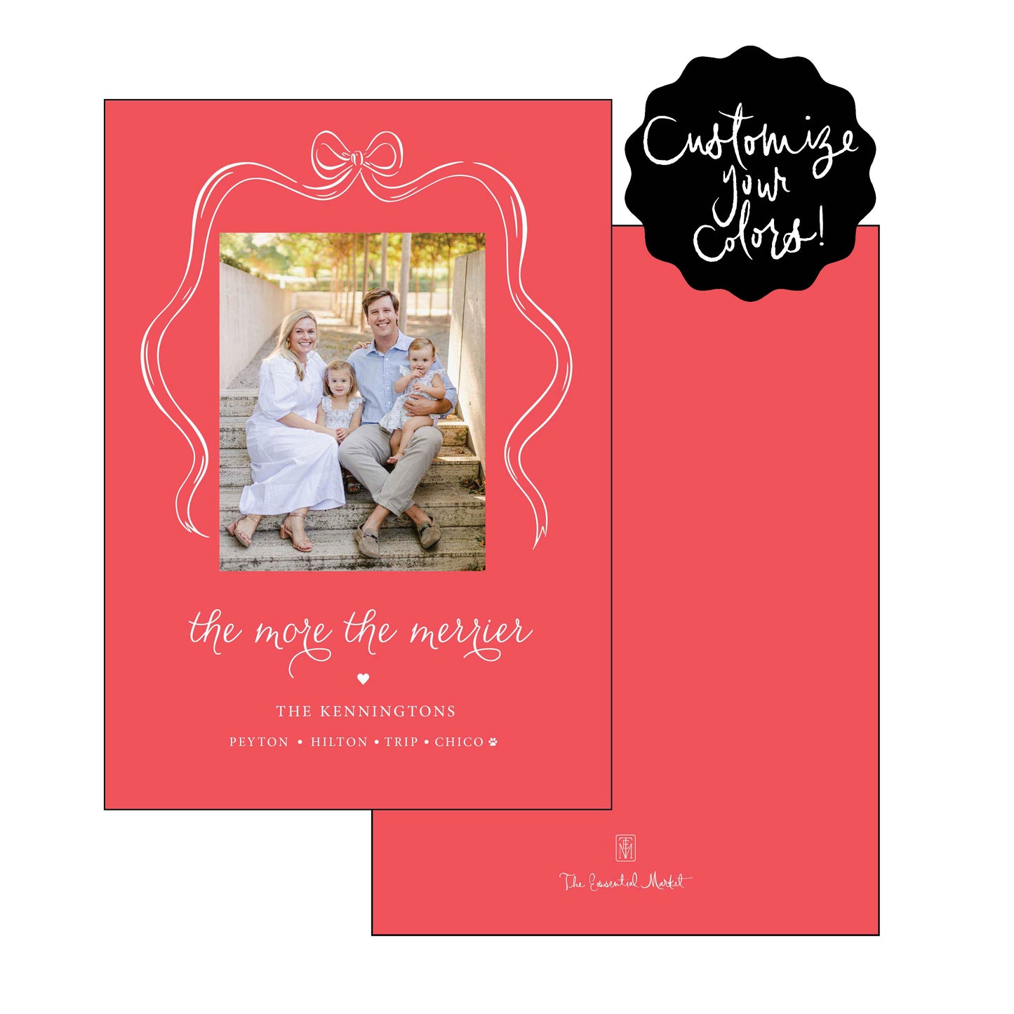 bow | holiday card | foil-stamped