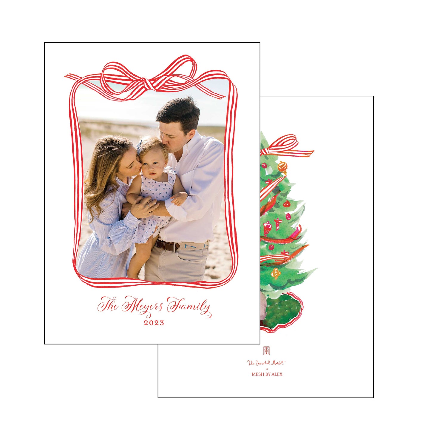 bow tree | holiday card | mesh by alex