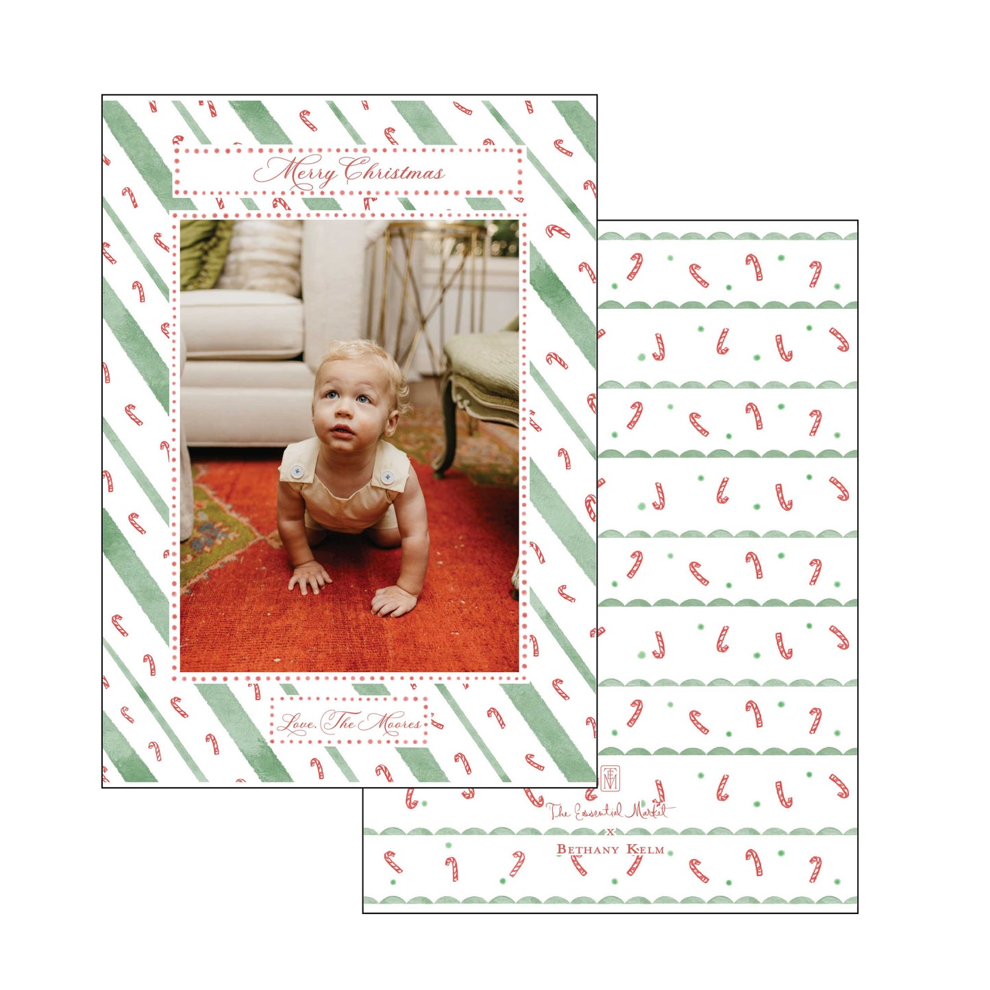 candy canes lines | holiday card | bethany kelm