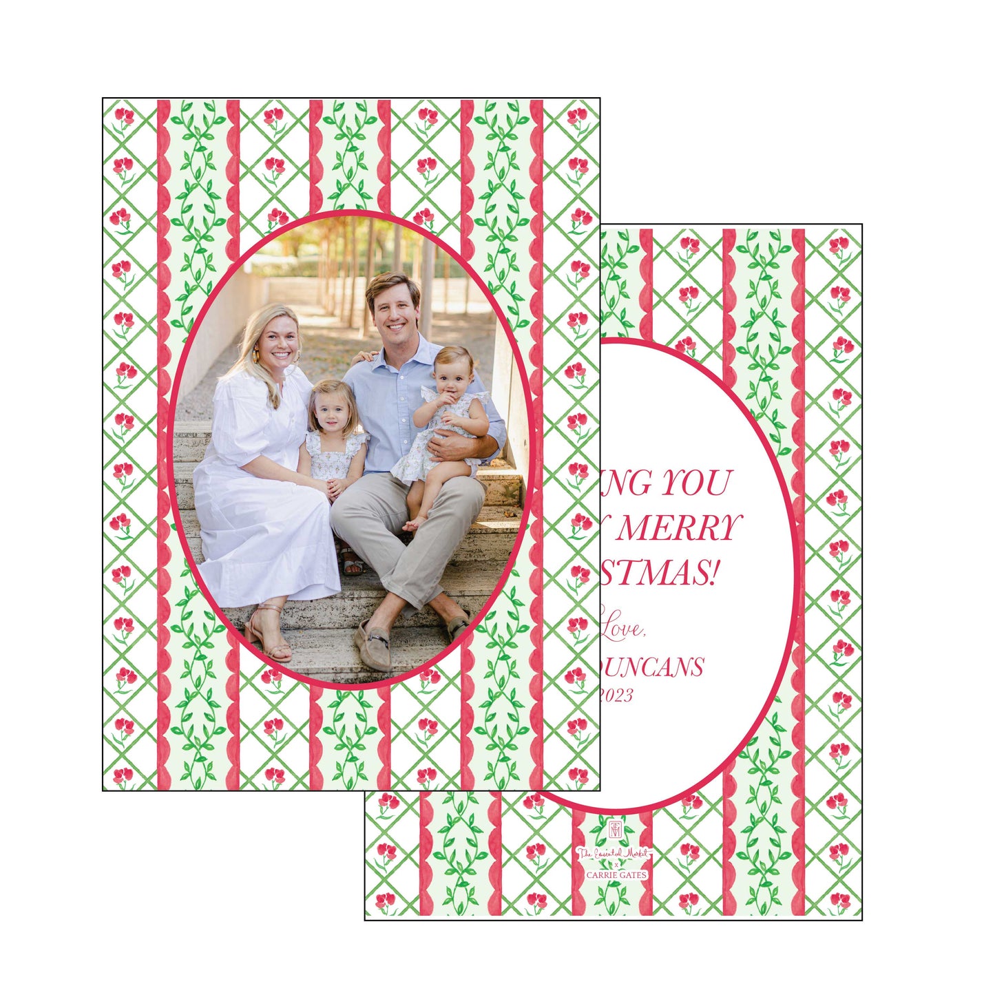 christmas trellis | holiday card | pearly gates designs