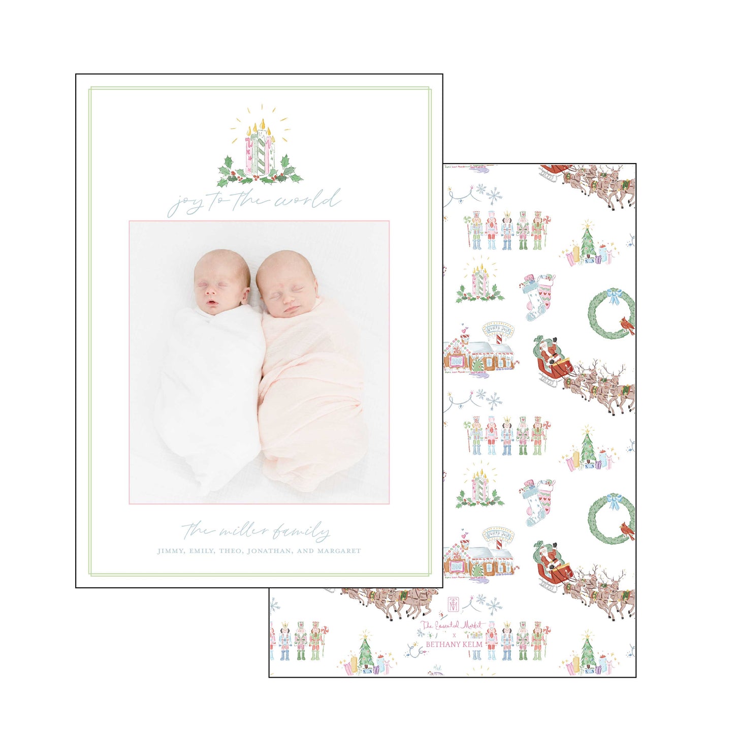 colorful christmas toile | holiday card | bethany kelm