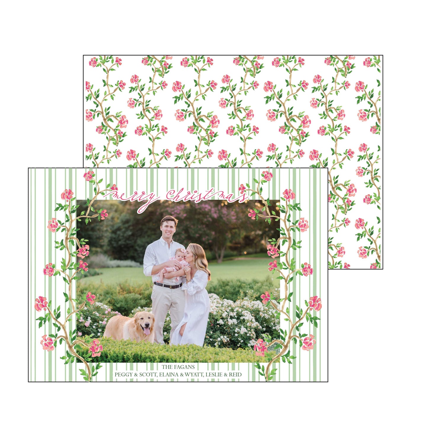 french garden | landscape | holiday card | elaina fagan design