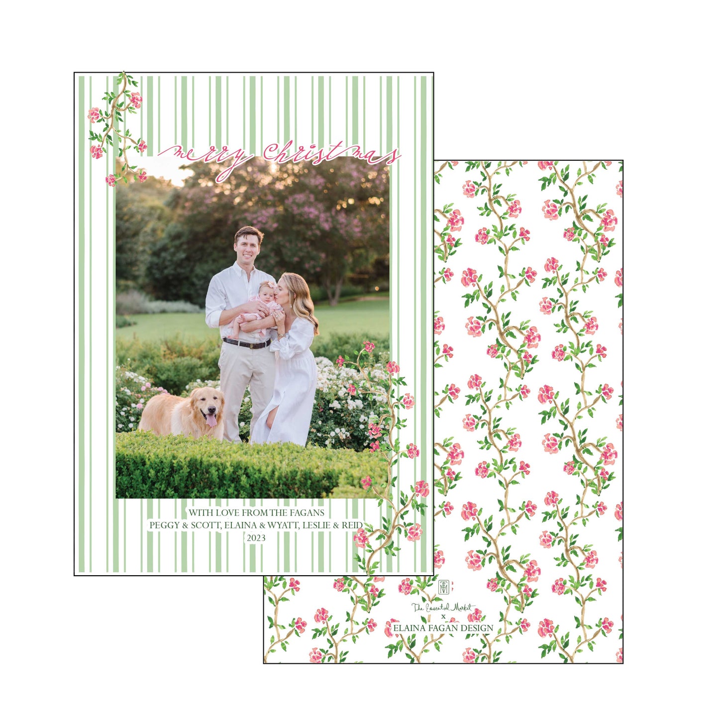 french garden | holiday card | elaina fagan design