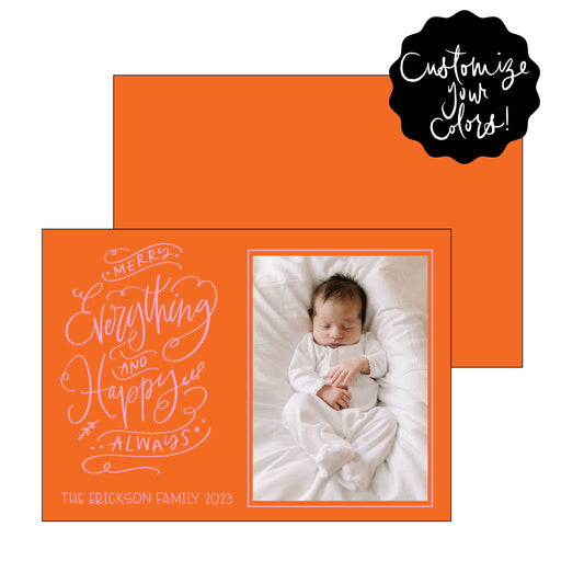 happy always | holiday card | foil-stamped
