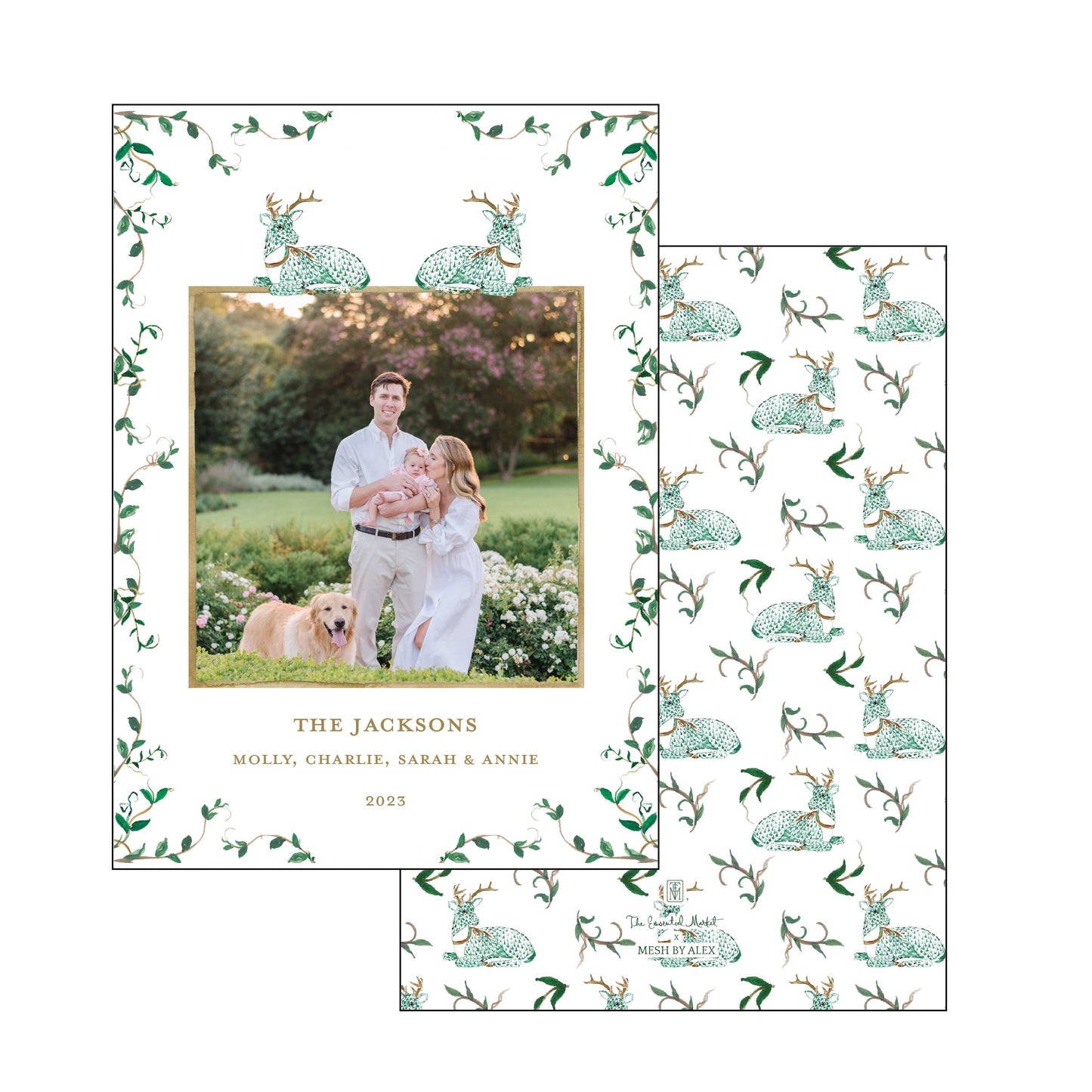 herend deer | holiday card | mesh by alex