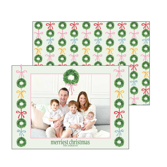 holiday boxwoods and bows | landscape | holiday card | elaina fagan design