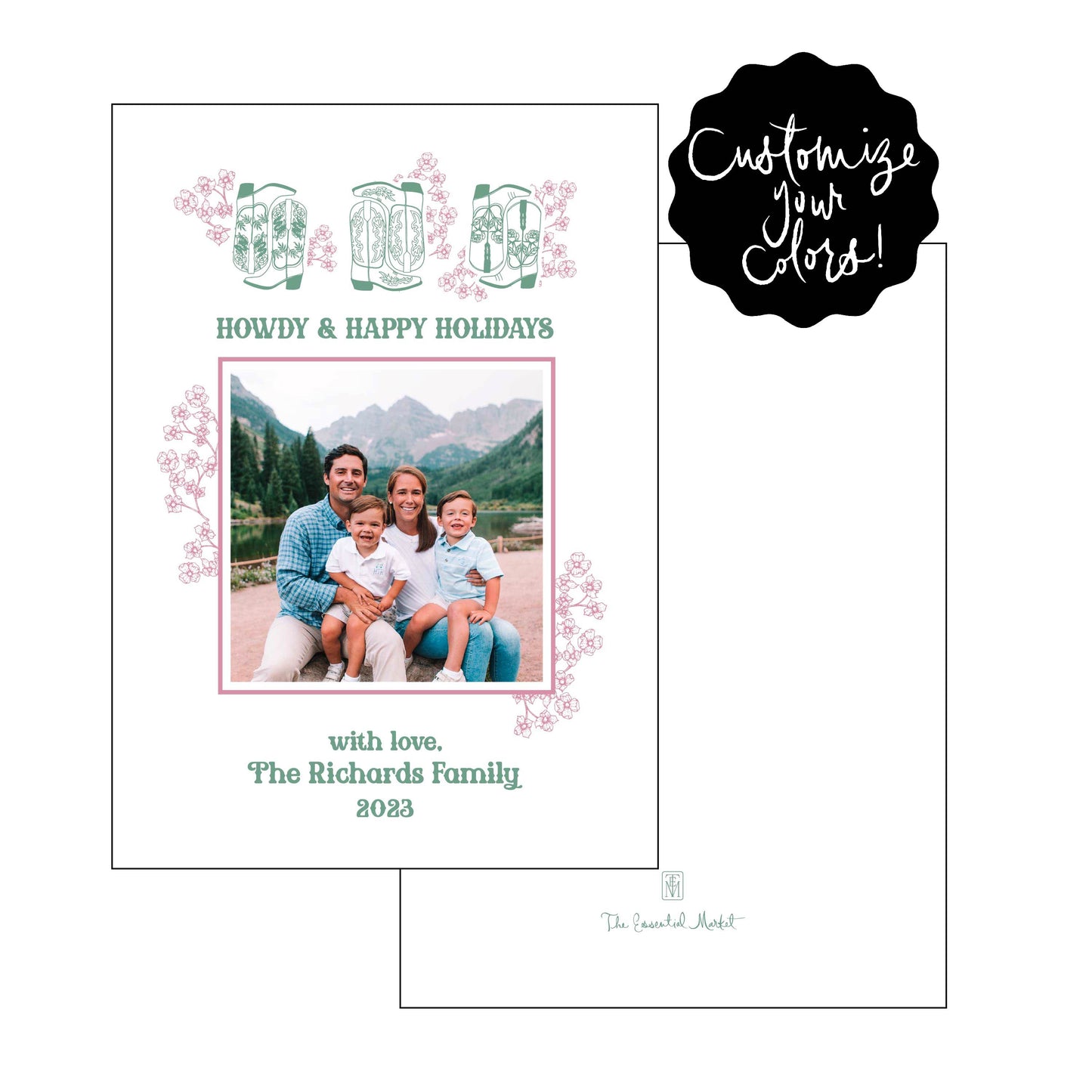 howdy and happy holidays | holiday card | letterpress