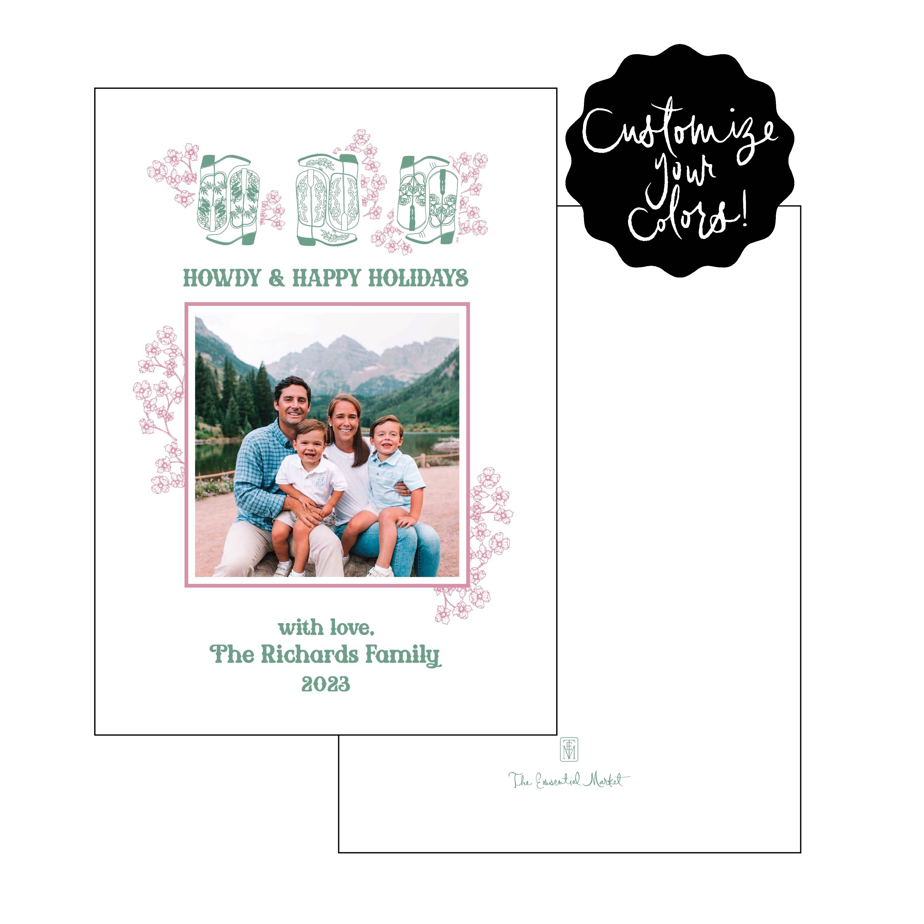 howdy and happy holidays | holiday card | letterpress