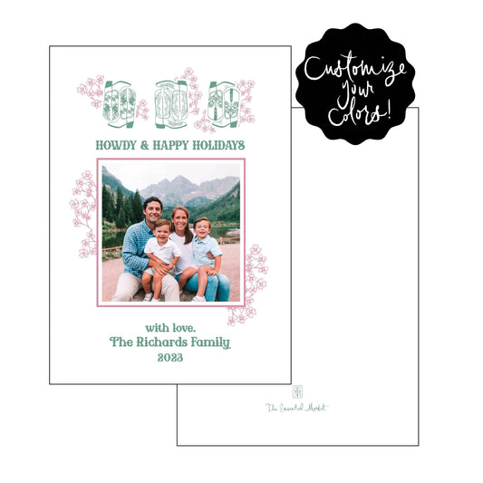 howdy and happy holidays | holiday card | letterpress
